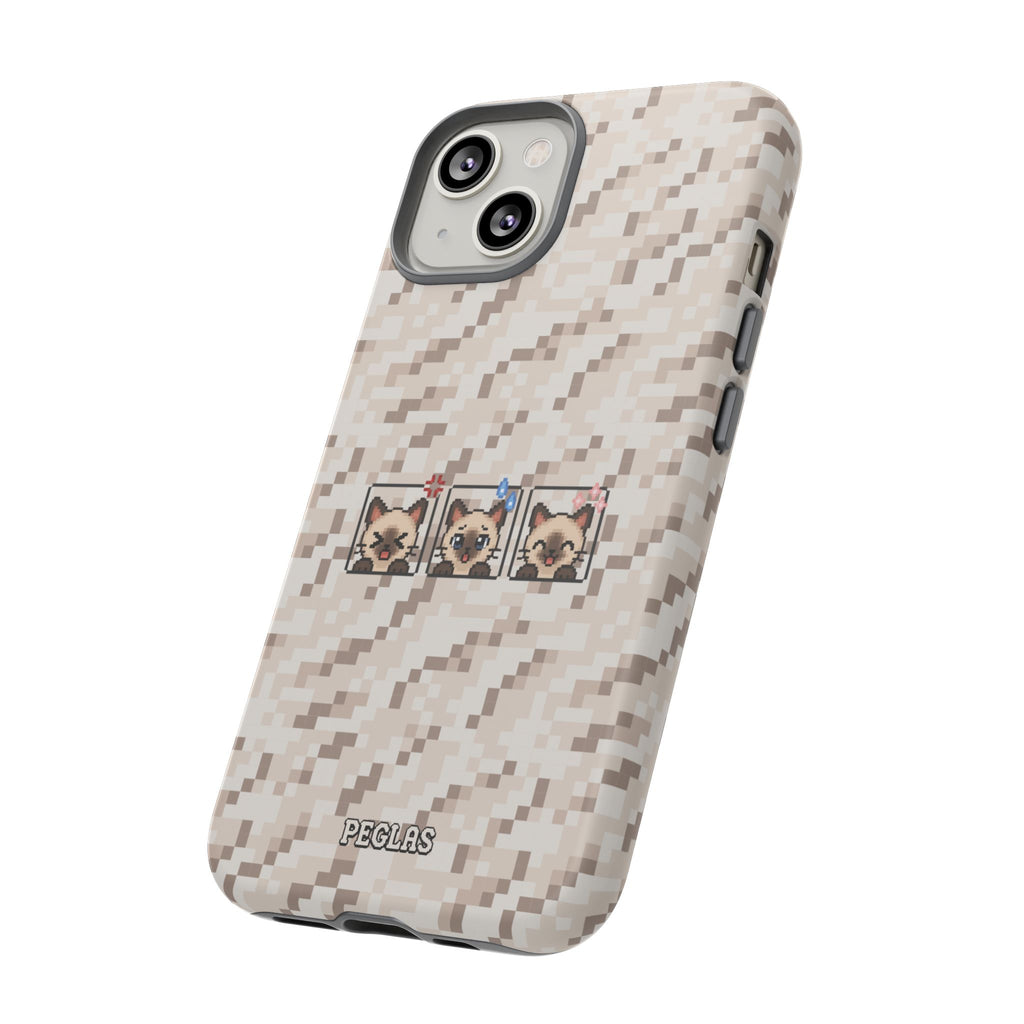 Pixel Cat Emojis Tough Phone Case