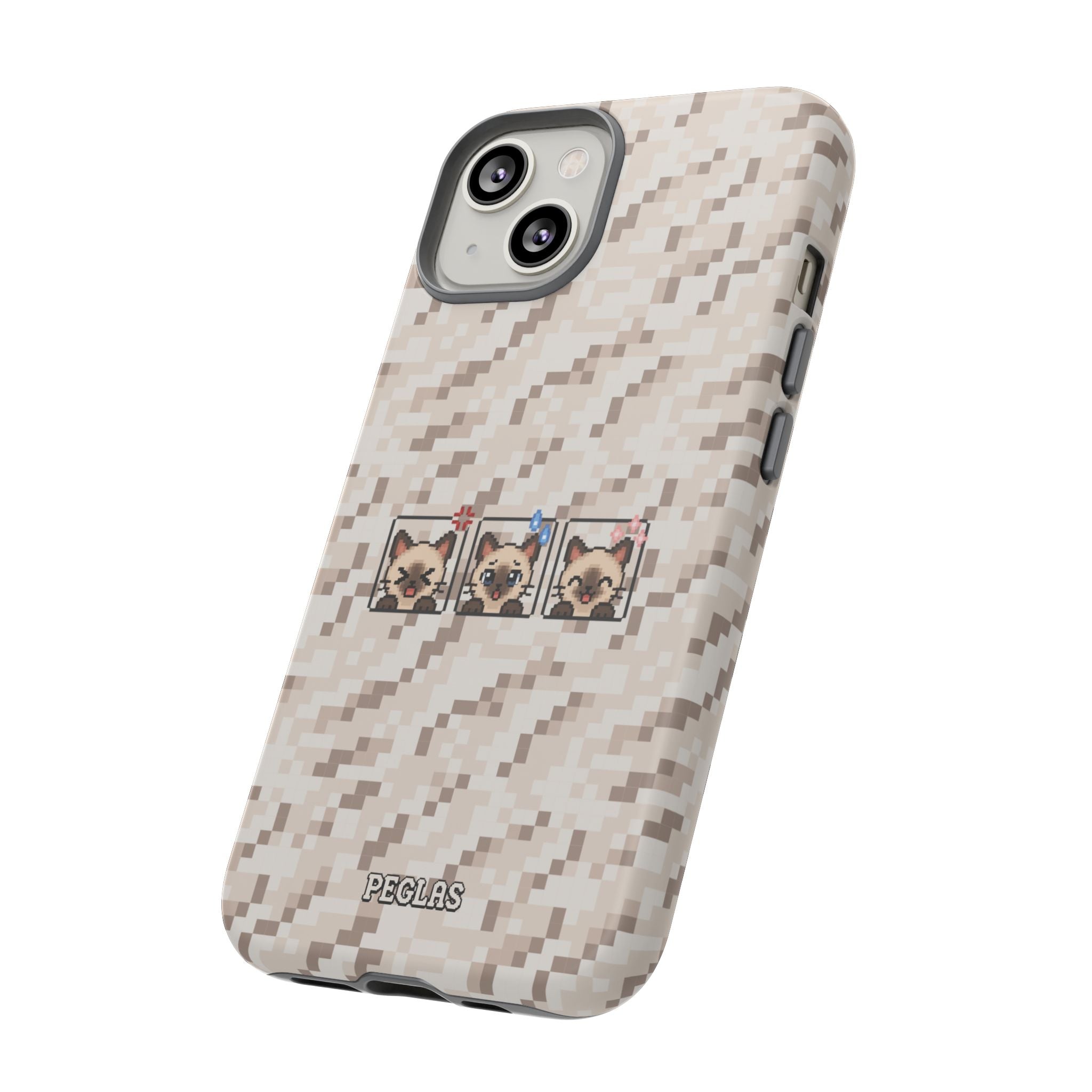 Pixel Cat Emojis Tough Phone Case