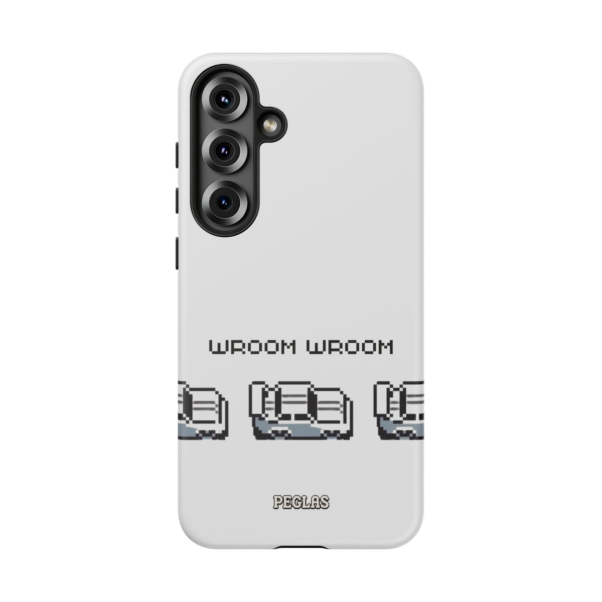 Retro Pixel Cars Phone Case — "Wroom Wroom" Tough Phone Cover