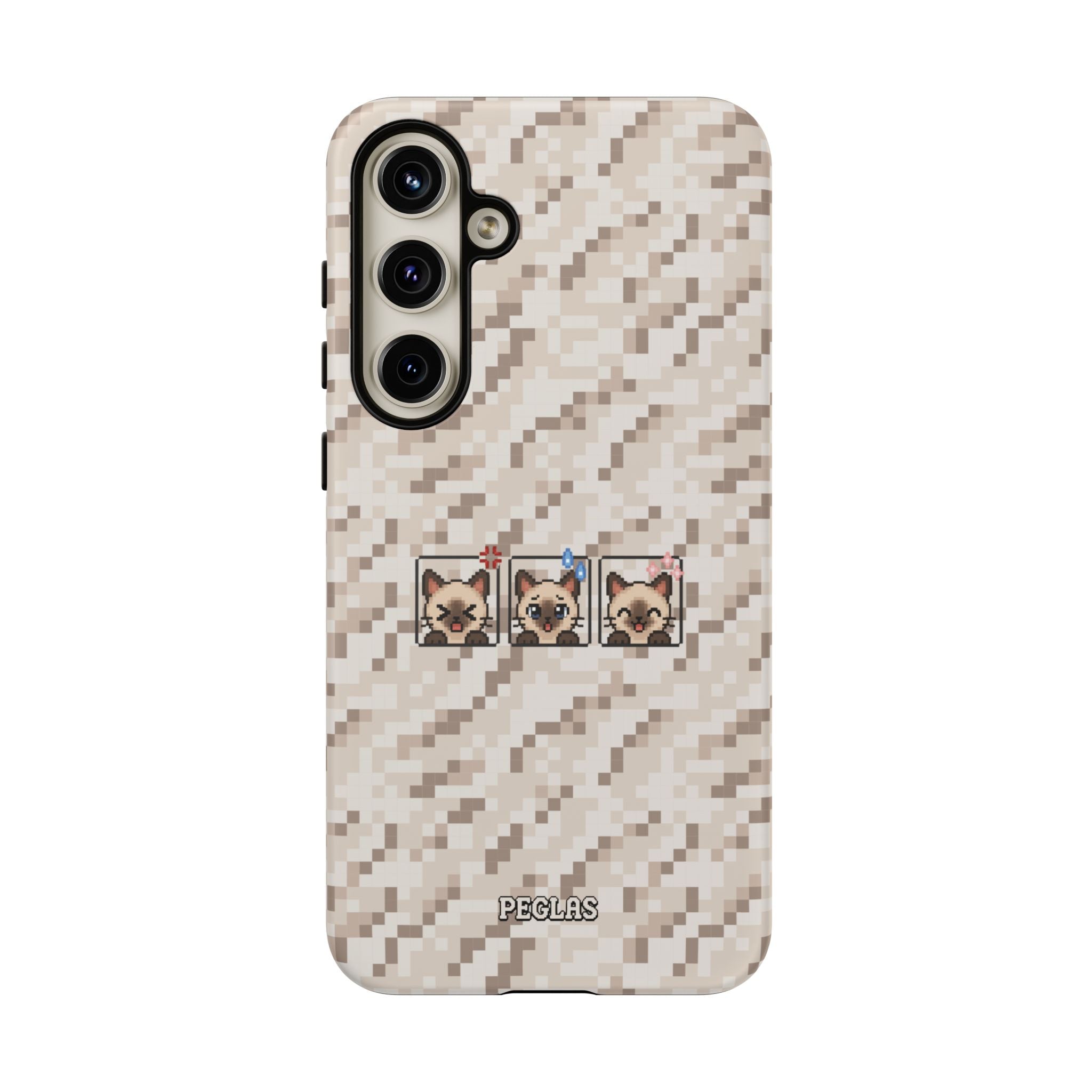 Pixel Cat Emojis Tough Phone Case