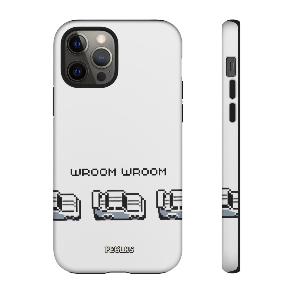 Retro Pixel Cars Phone Case — "Wroom Wroom" Tough Phone Cover