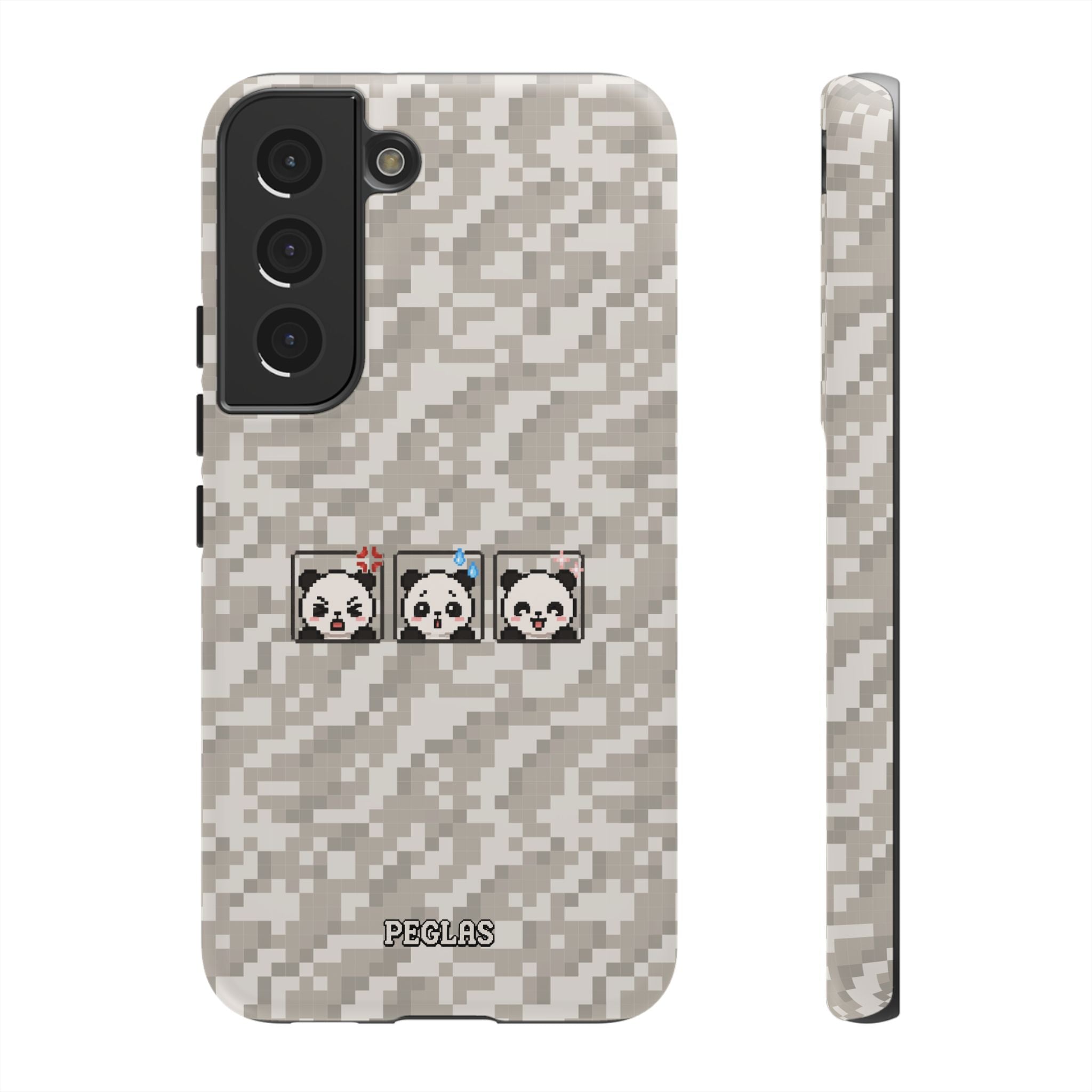 Pixel Panda Emojis Tough Phone Case