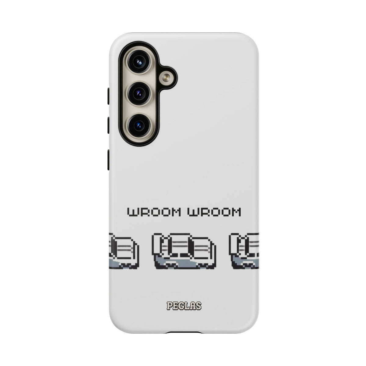 Retro Pixel Cars Phone Case — "Wroom Wroom" Tough Phone Cover