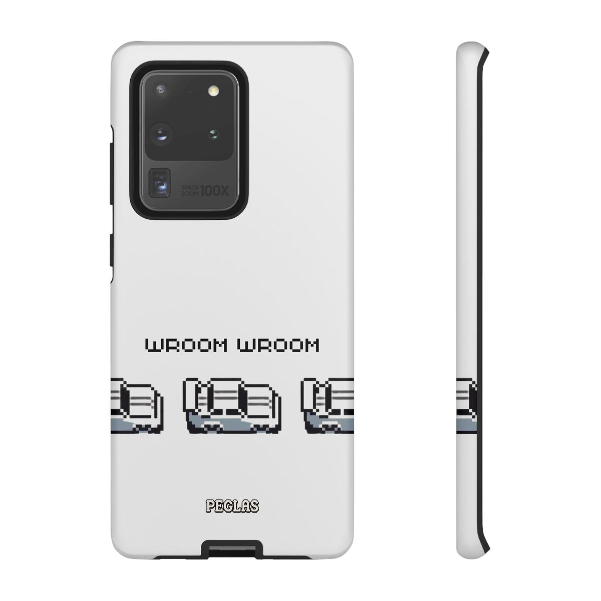 Retro Pixel Cars Phone Case — "Wroom Wroom" Tough Phone Cover