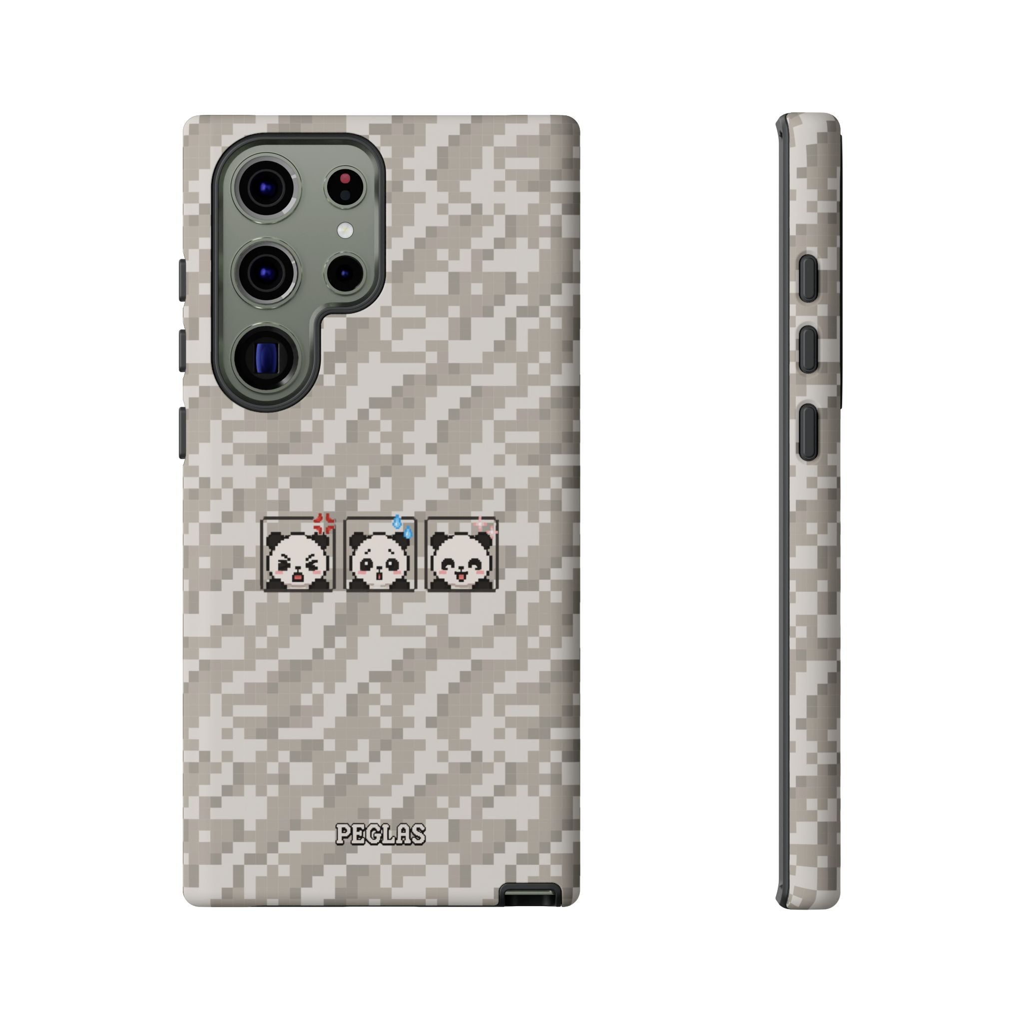 Pixel Panda Emojis Tough Phone Case