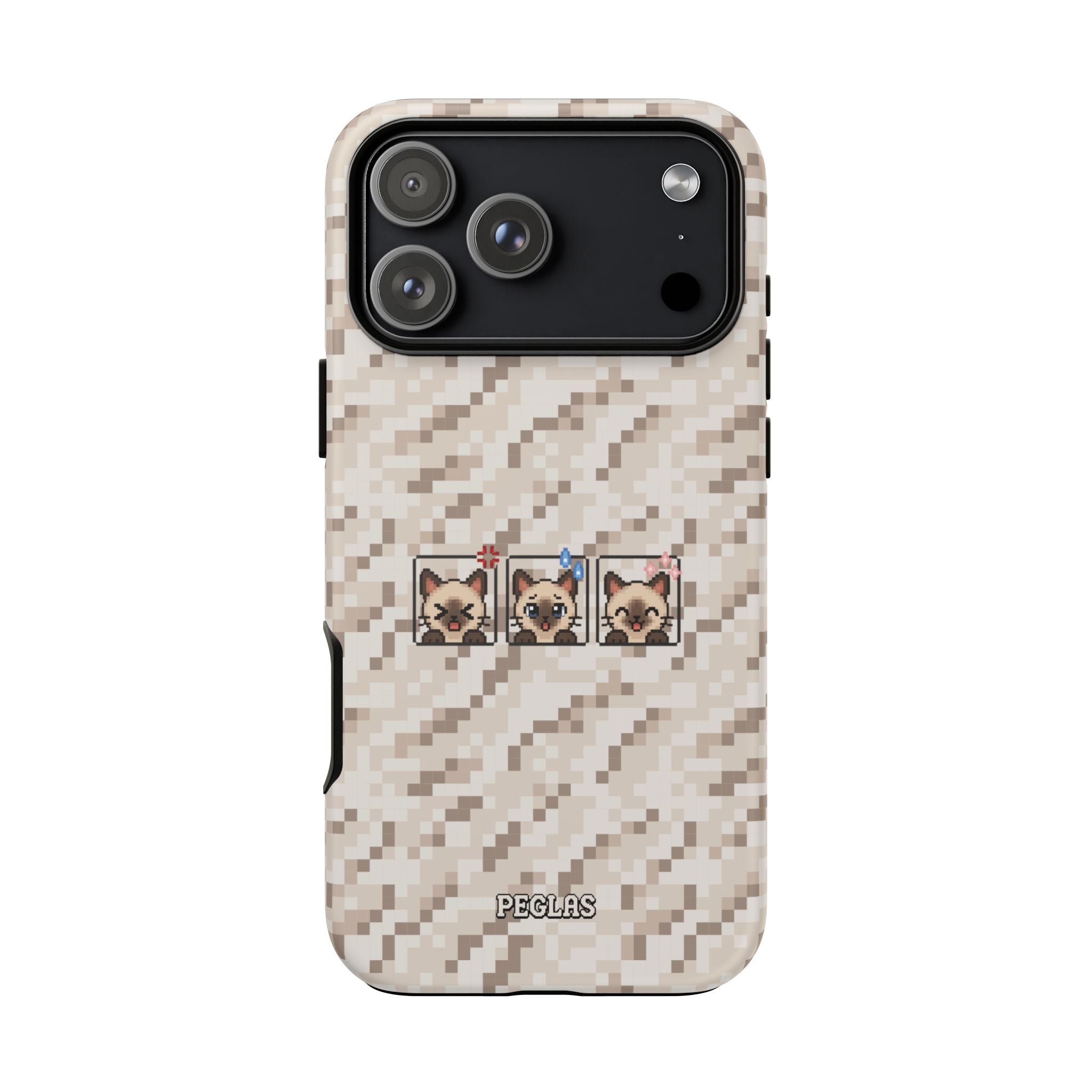 Pixel Cat Emojis Tough Phone Case
