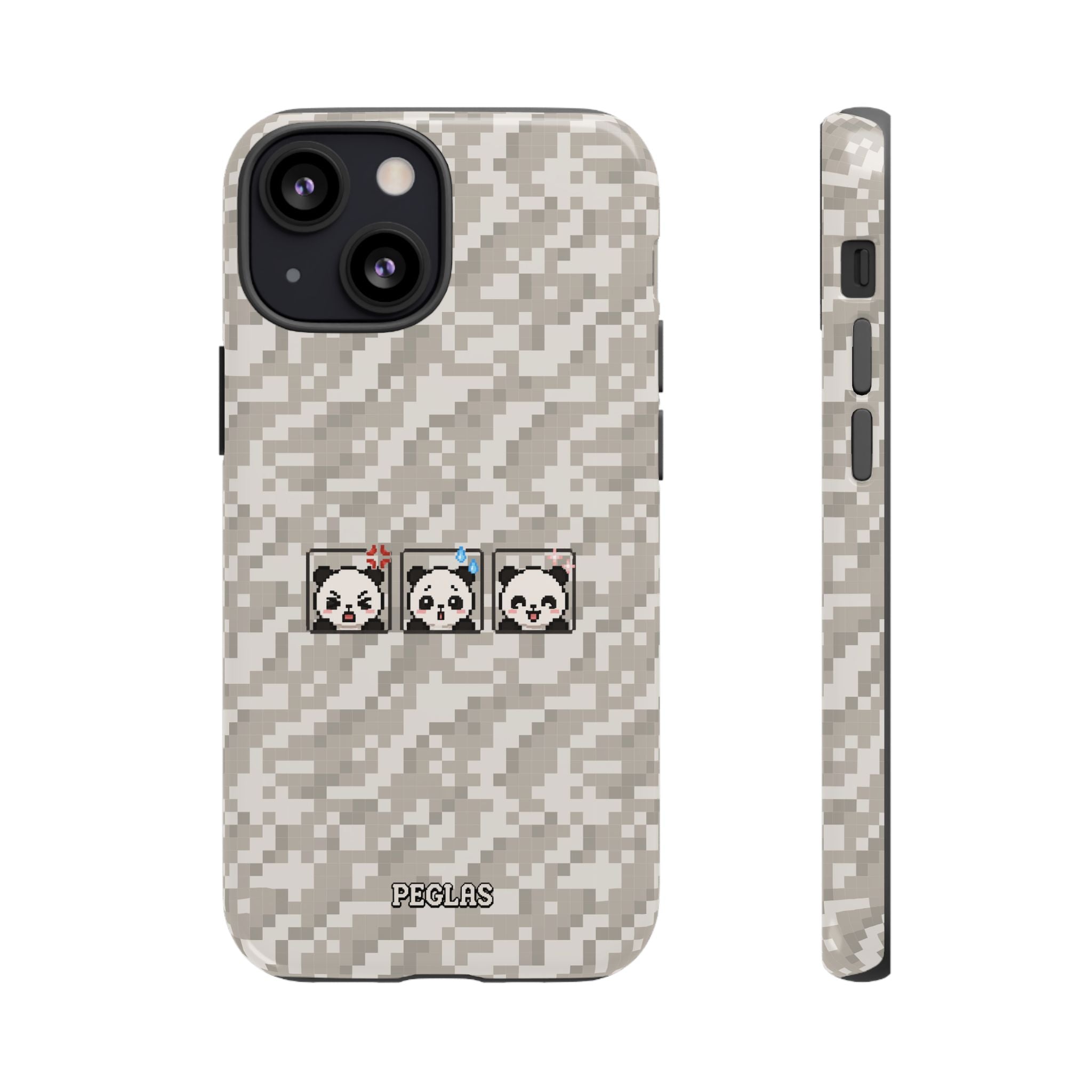 Pixel Panda Emojis Tough Phone Case