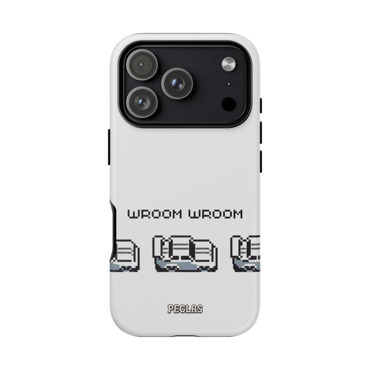 Retro Pixel Cars Phone Case — "Wroom Wroom" Tough Phone Cover