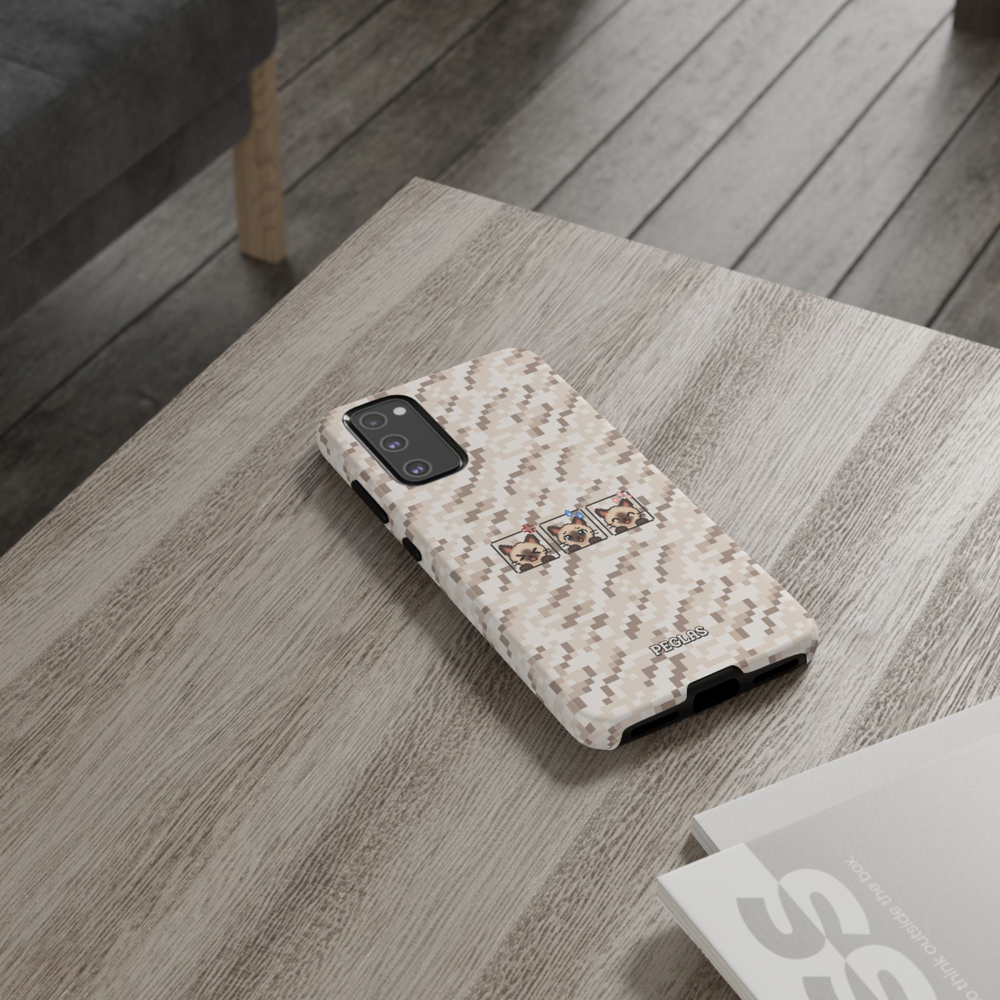 Pixel Cat Emojis Tough Phone Case