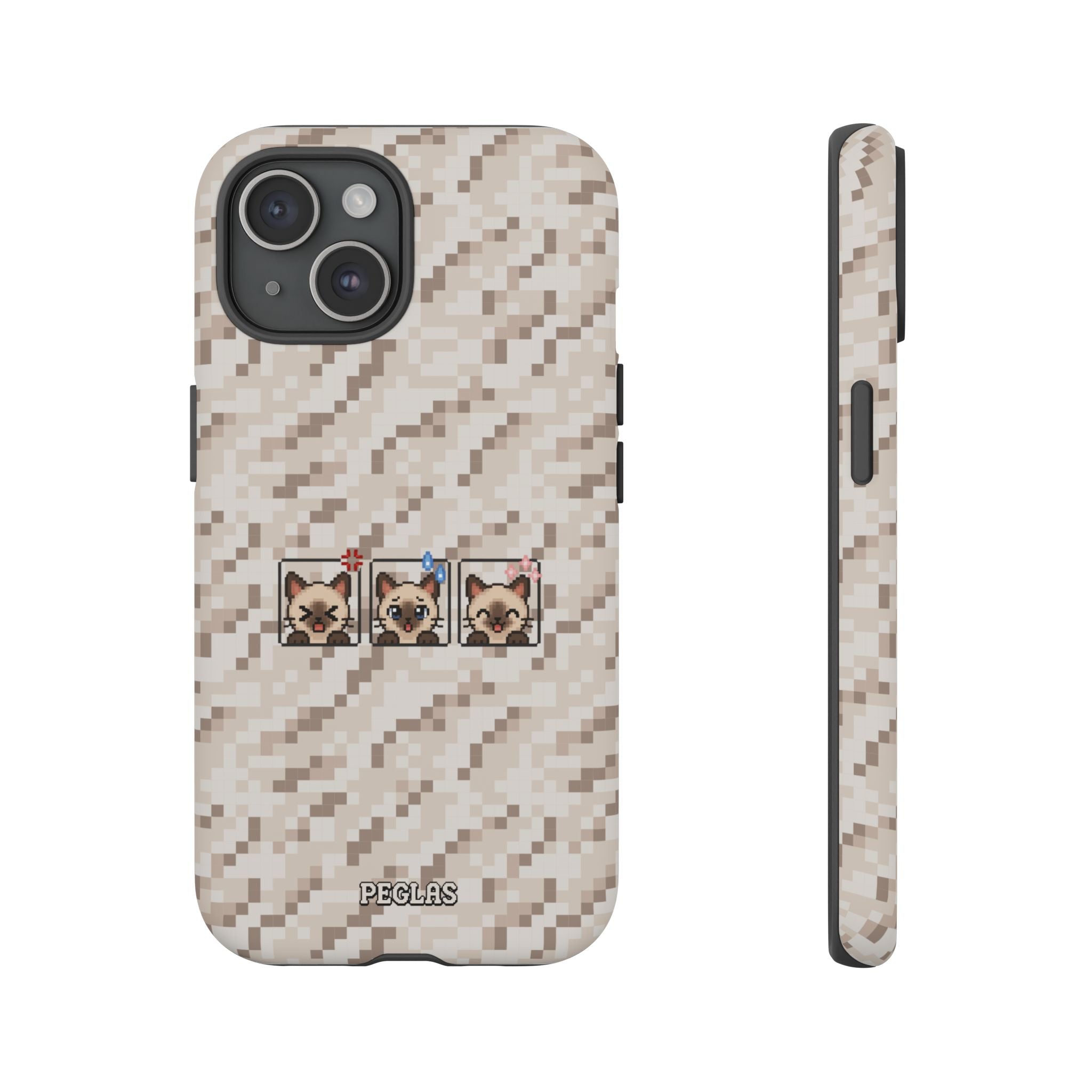 Pixel Cat Emojis Tough Phone Case