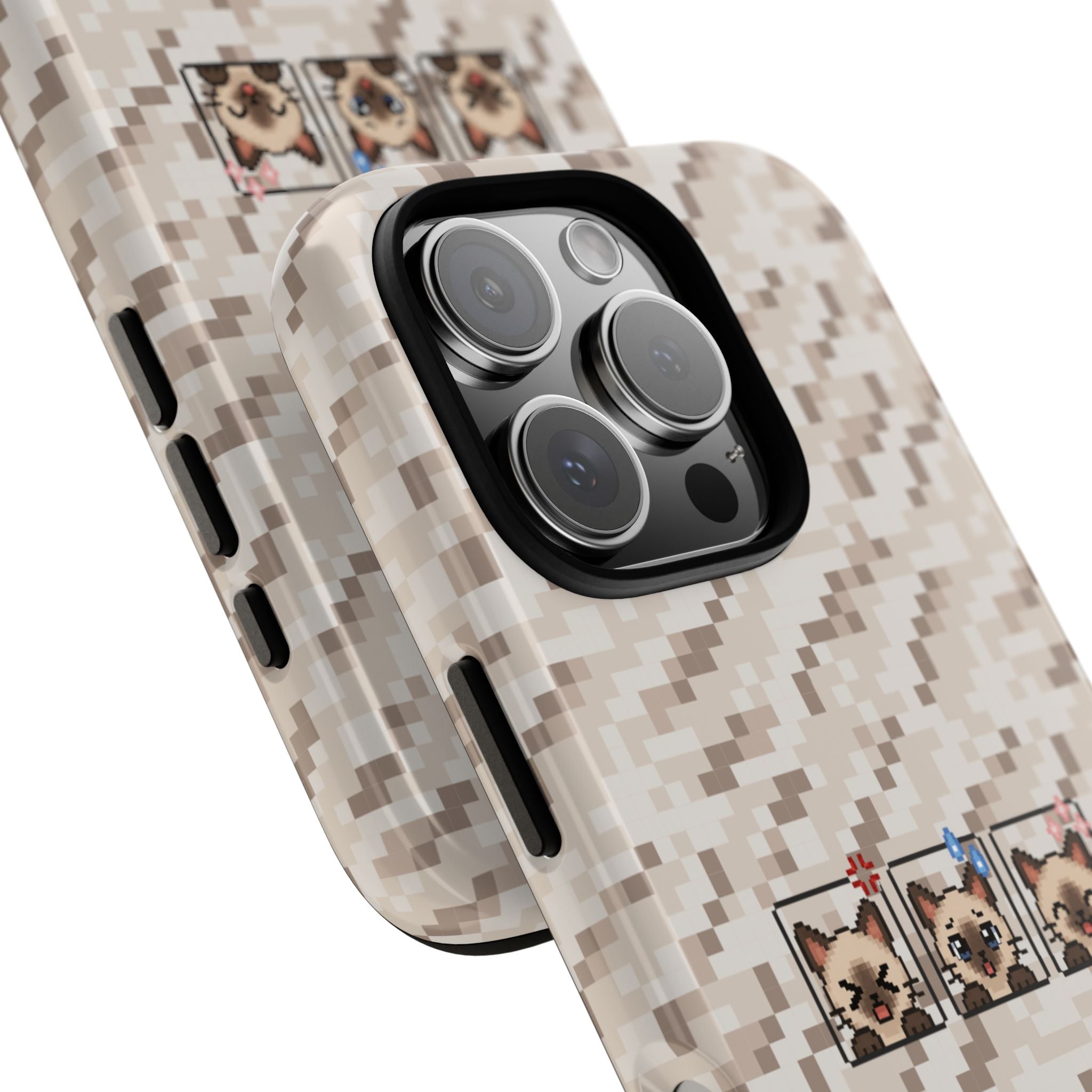 Pixel Cat Emojis Tough Phone Case