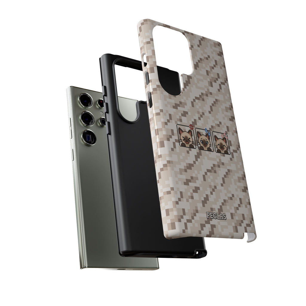 Pixel Cat Emojis Tough Phone Case