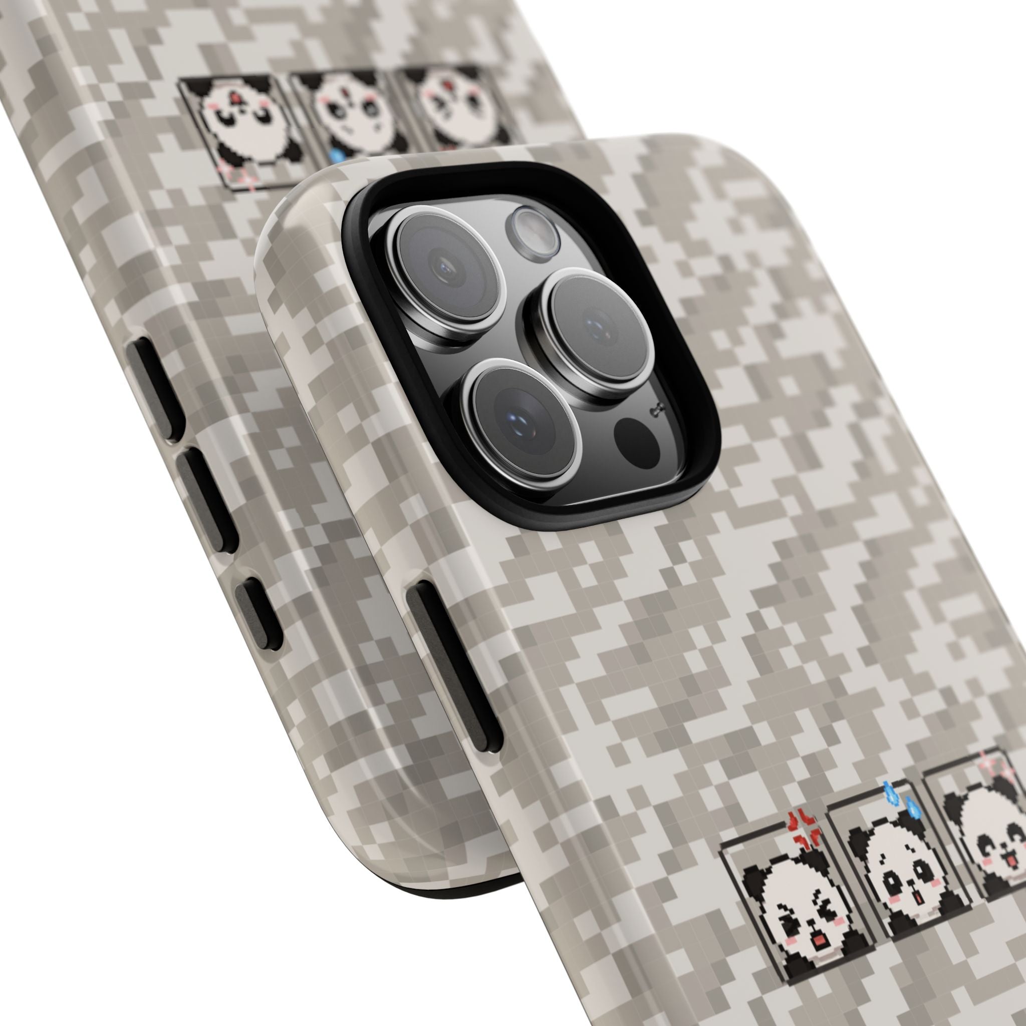 Pixel Panda Emojis Tough Phone Case