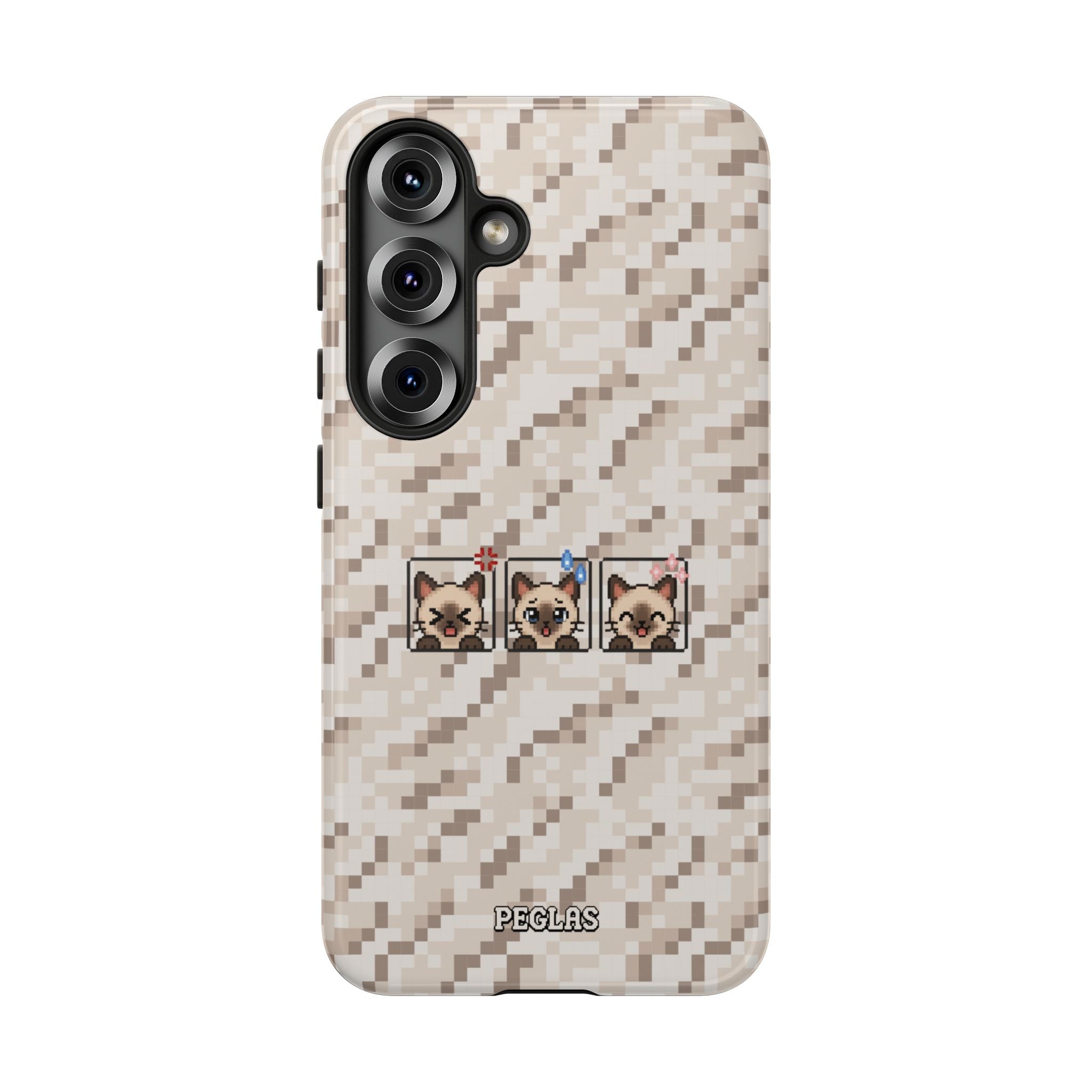 Pixel Cat Emojis Tough Phone Case