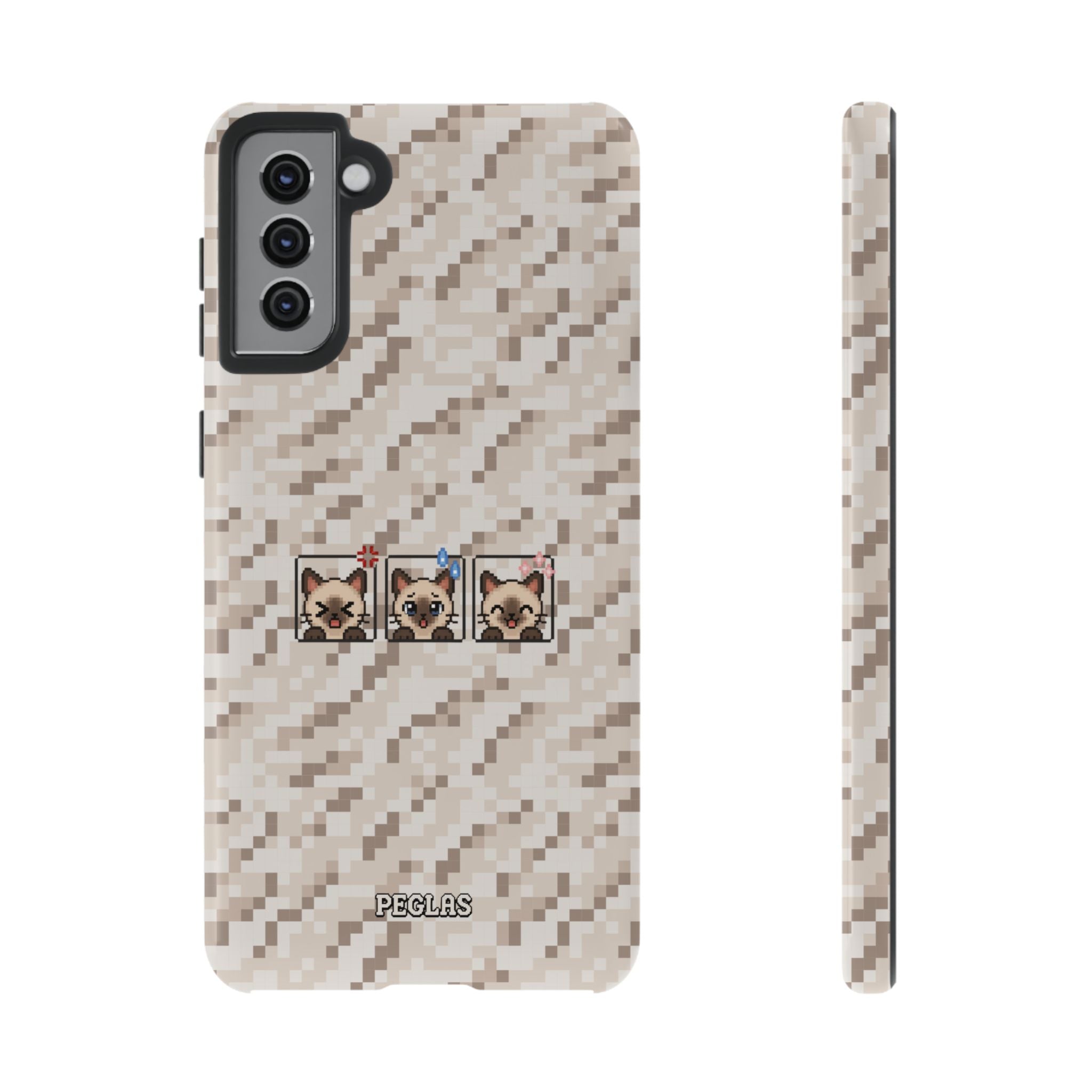 Pixel Cat Emojis Tough Phone Case