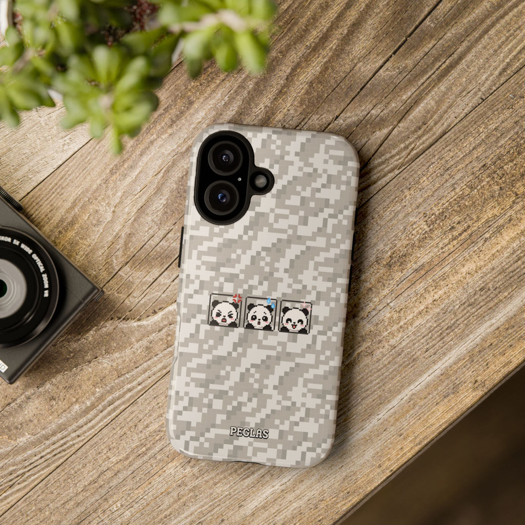 Pixel Panda Emojis Tough Phone Case
