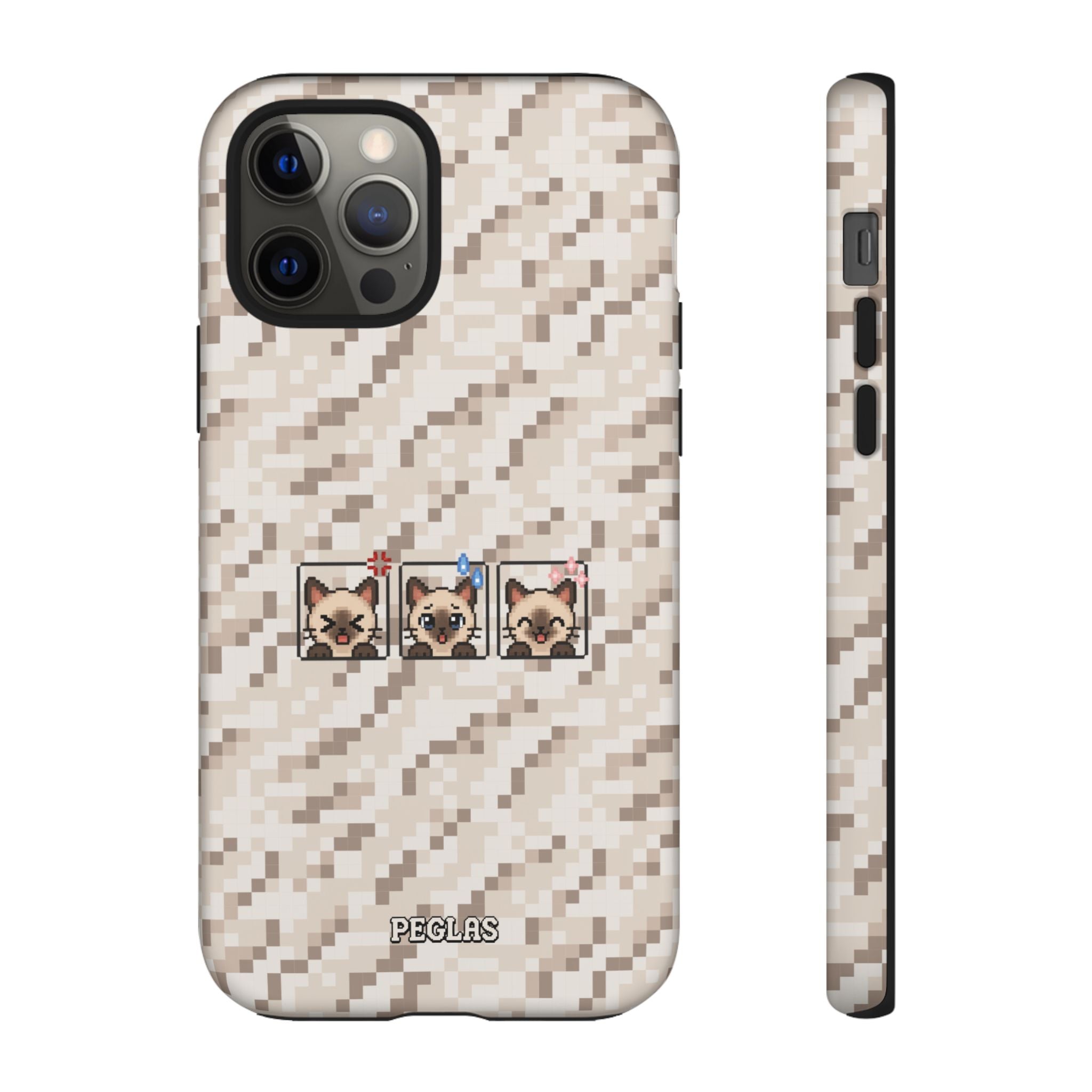 Pixel Cat Emojis Tough Phone Case