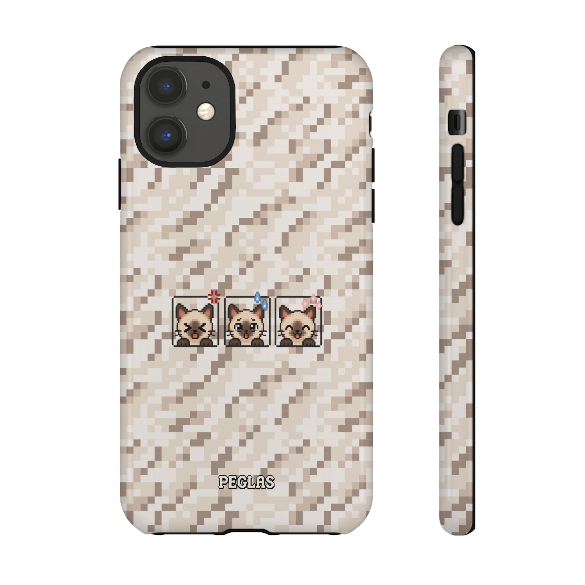Pixel Cat Emojis Tough Phone Case