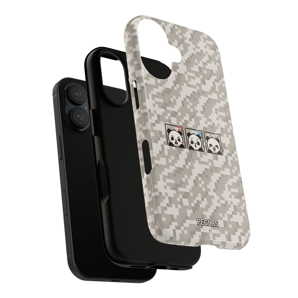 Pixel Panda Emojis Tough Phone Case