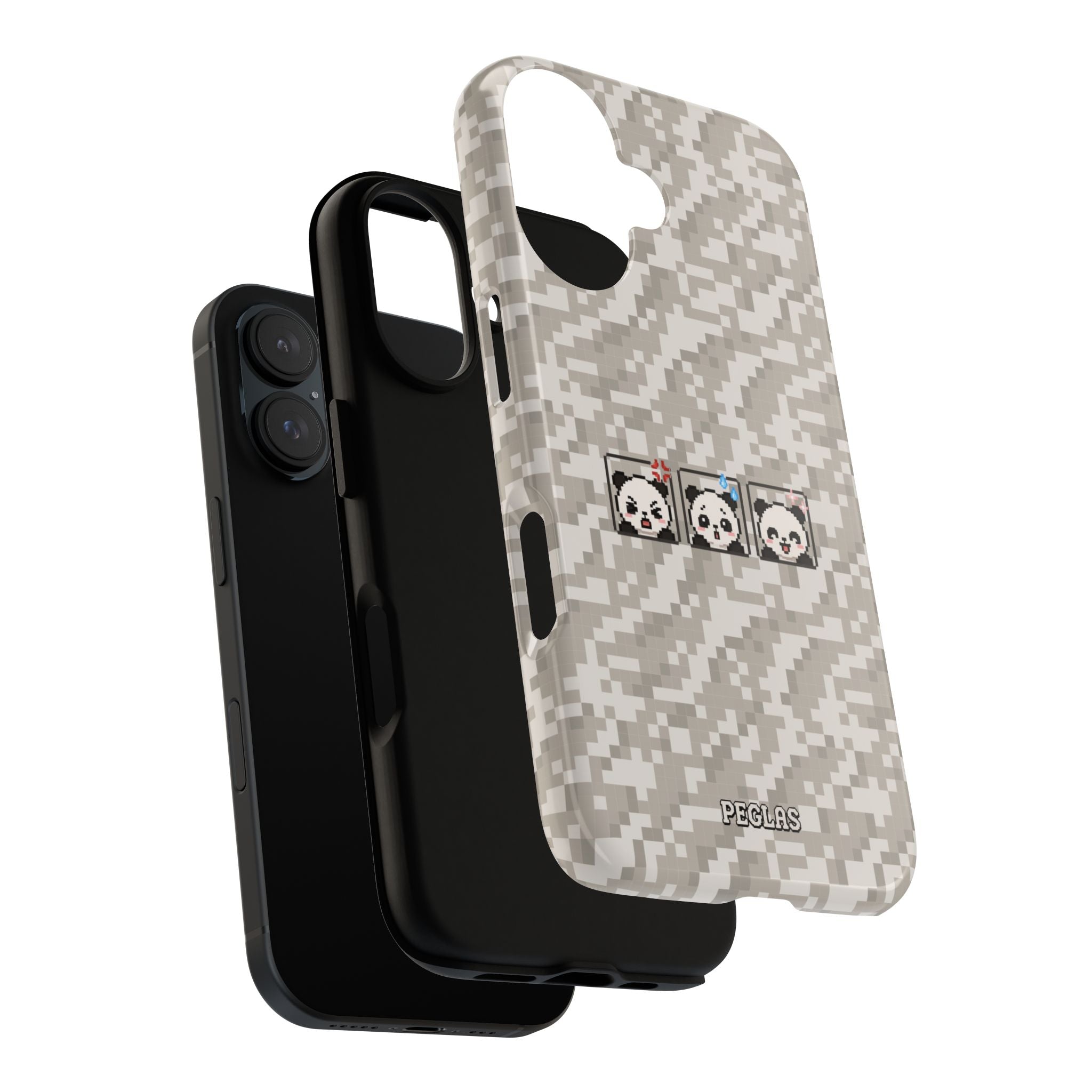Pixel Panda Emojis Tough Phone Case