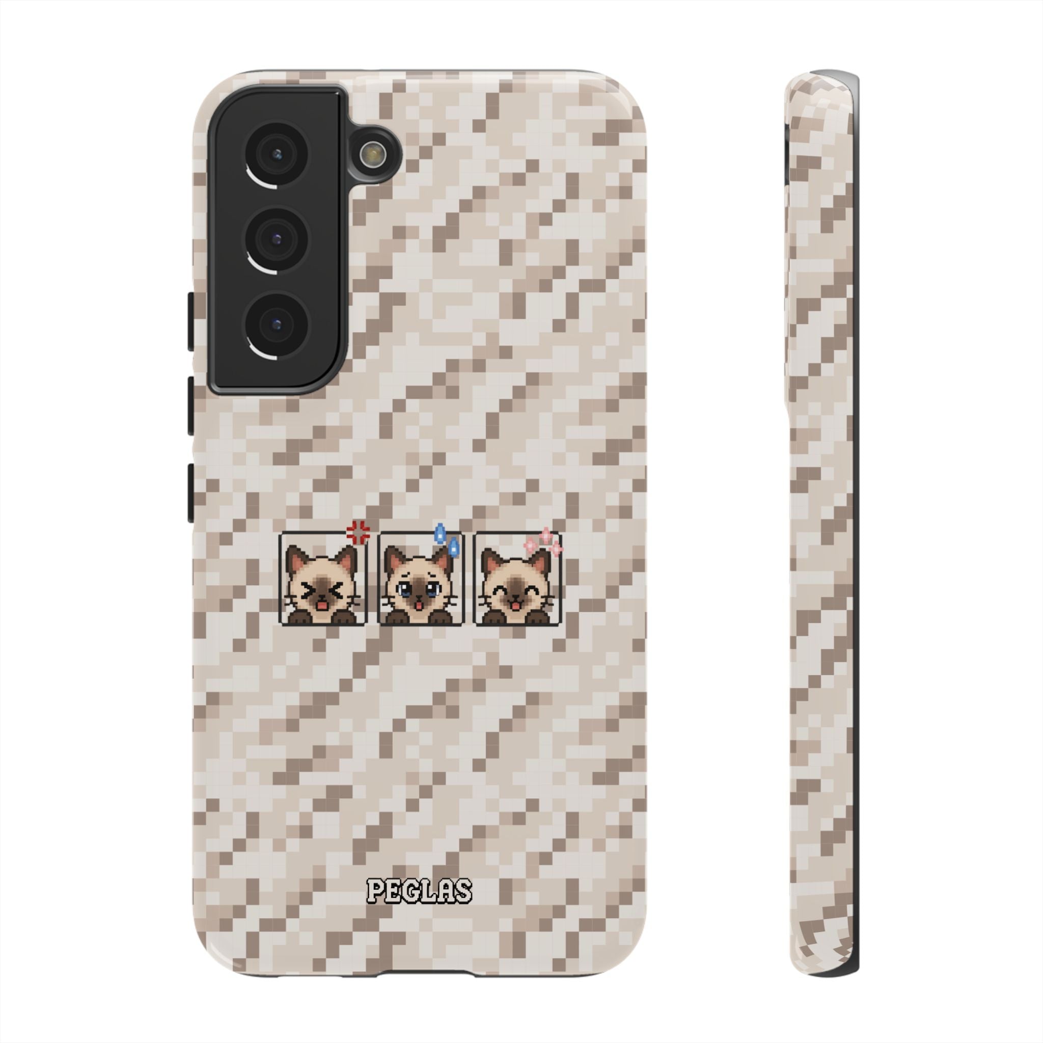 Pixel Cat Emojis Tough Phone Case