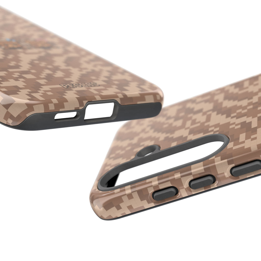 Pixel Teddy Emojis Brown Tough Phone Case