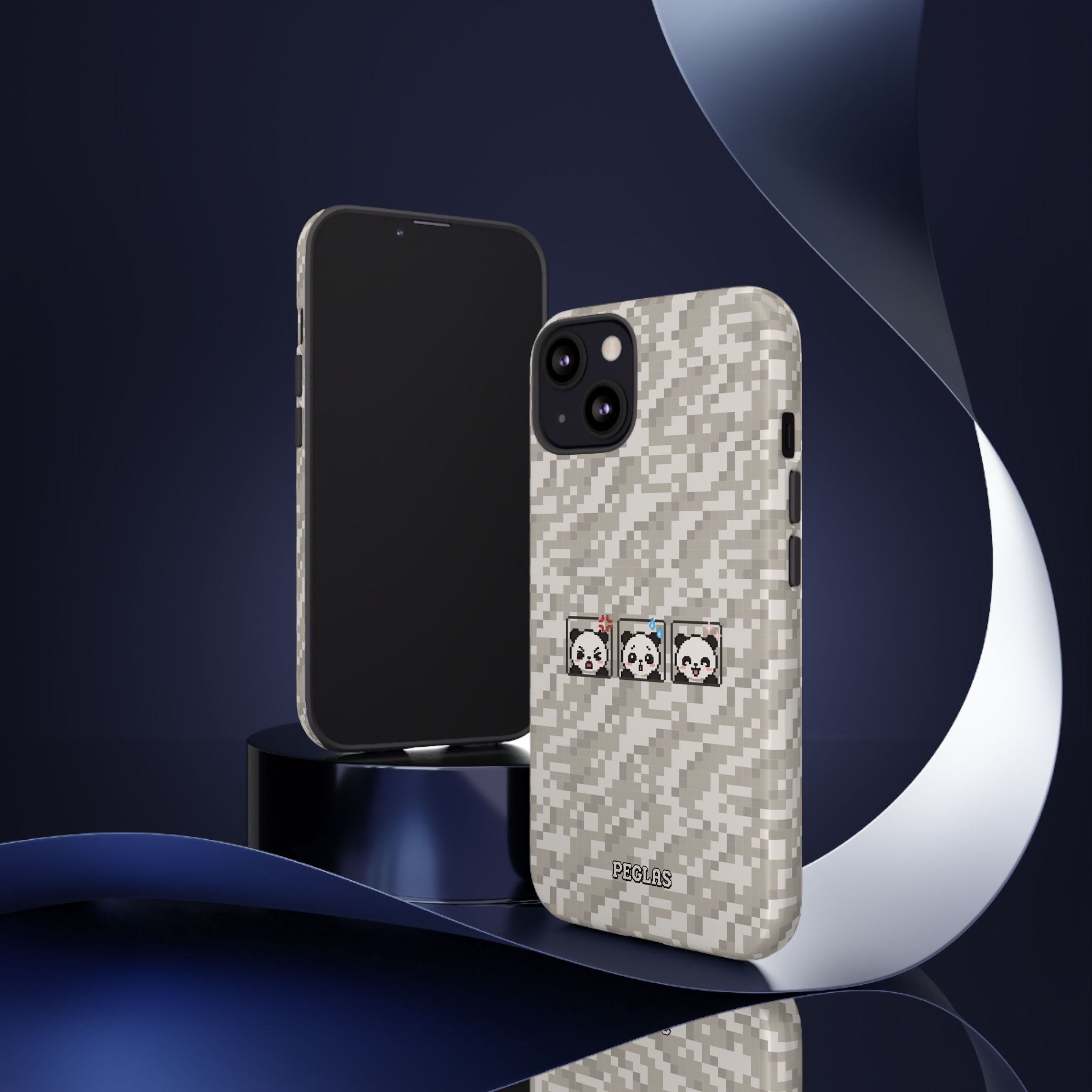 Pixel Panda Emojis Tough Phone Case