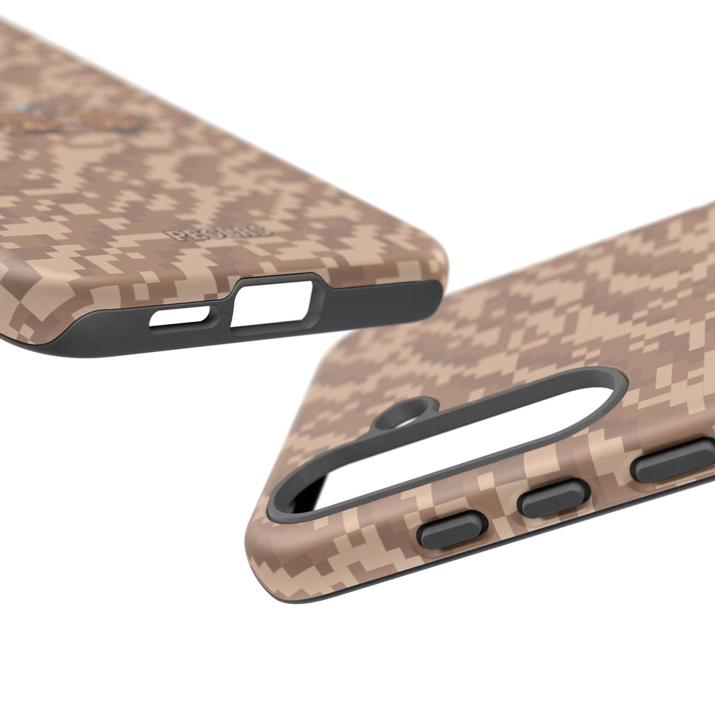 Pixel Teddy Emojis Brown Tough Phone Case