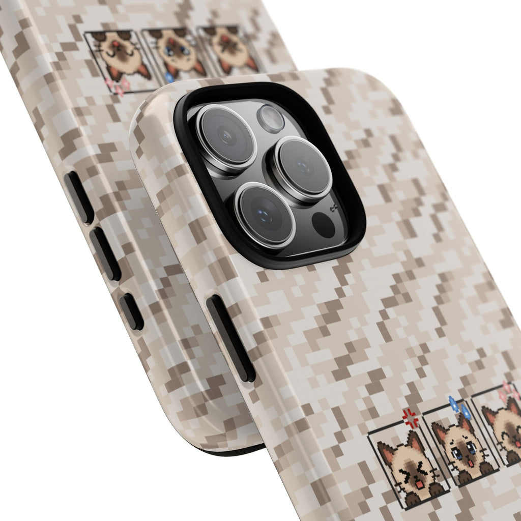 Pixel Cat Emojis Tough Phone Case