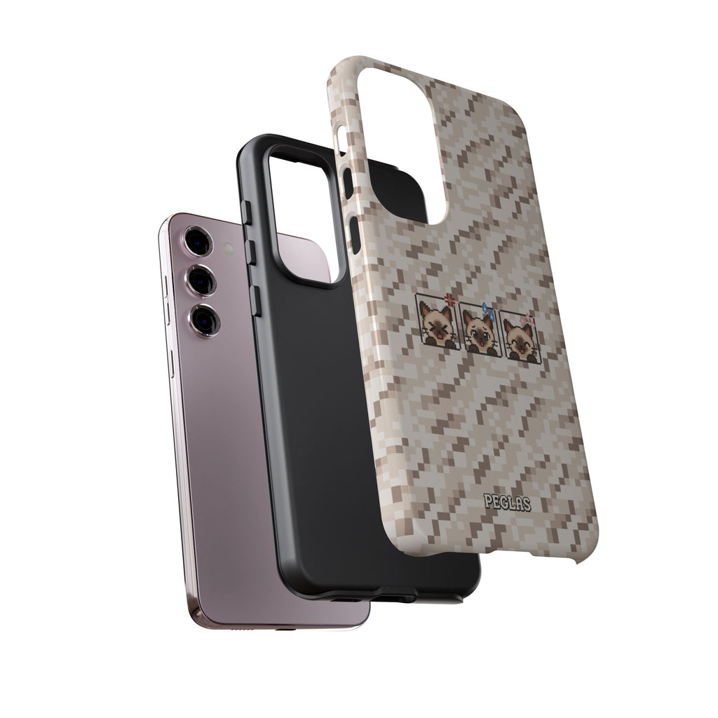 Pixel Cat Emojis Tough Phone Case
