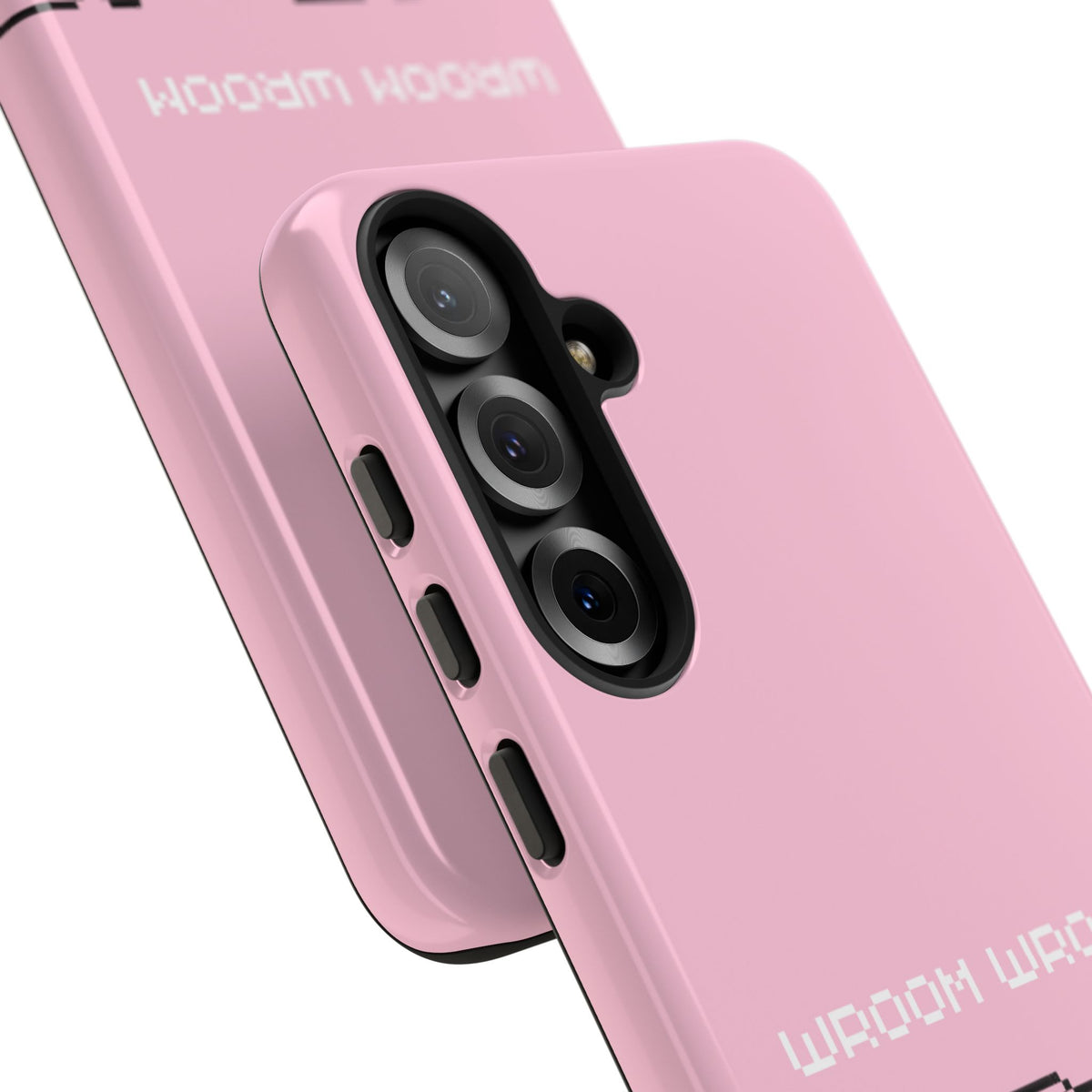 Pink Retro Pixel Cars Phone Case — "Wroom Wroom" Tough Protective Cover