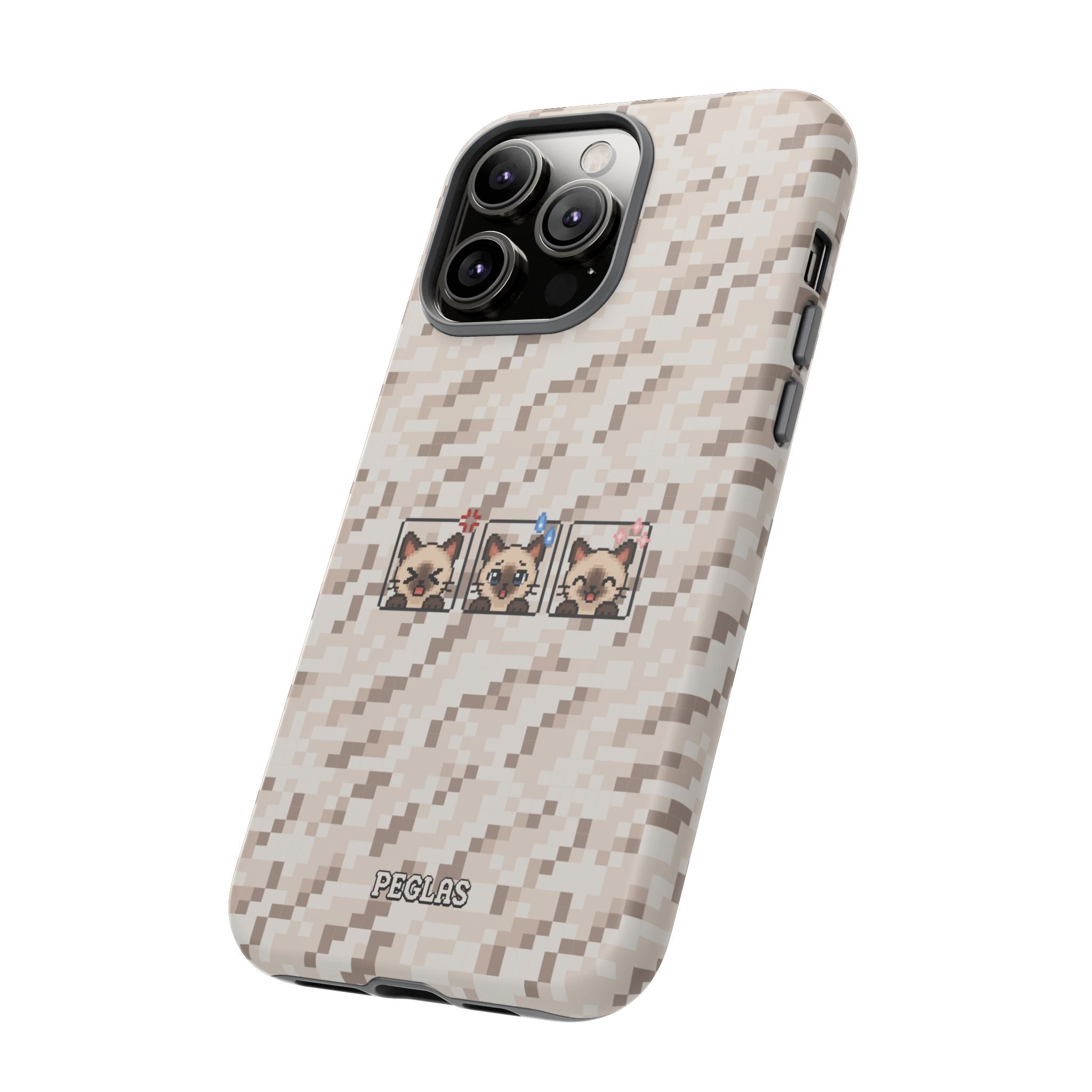 Pixel Cat Emojis Tough Phone Case