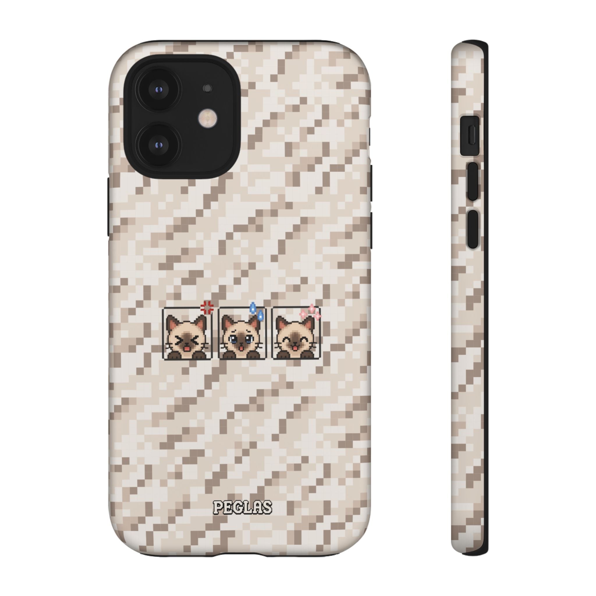 Pixel Cat Emojis Tough Phone Case
