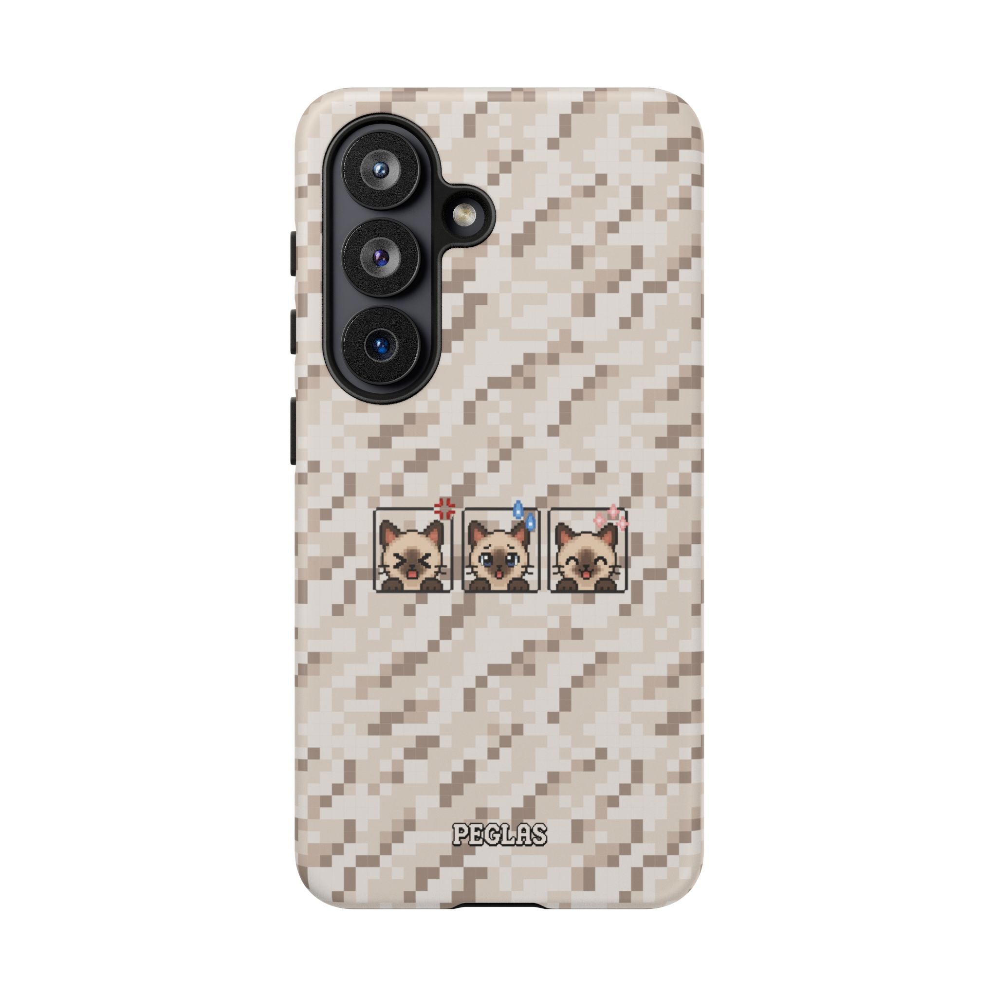 Pixel Cat Emojis Tough Phone Case