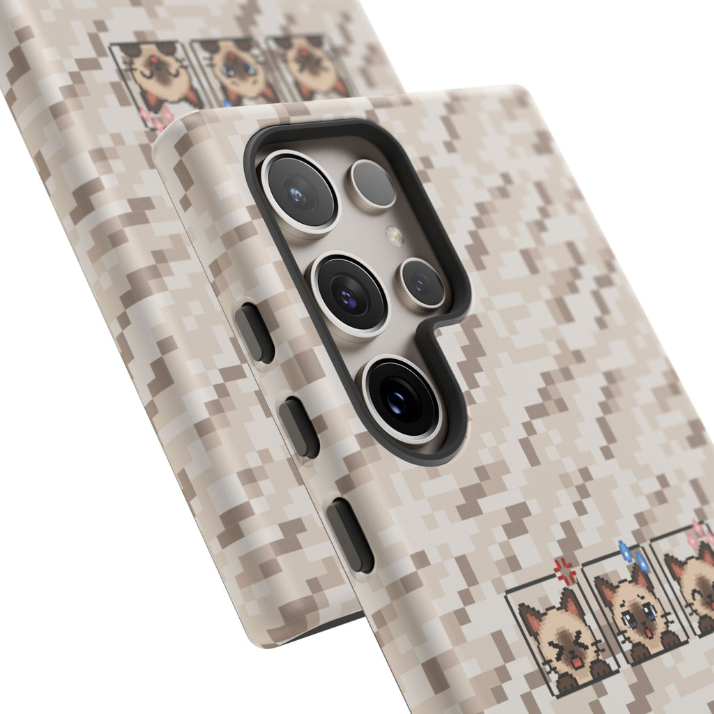 Pixel Cat Emojis Tough Phone Case