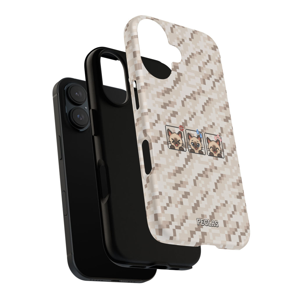 Pixel Cat Emojis Tough Phone Case