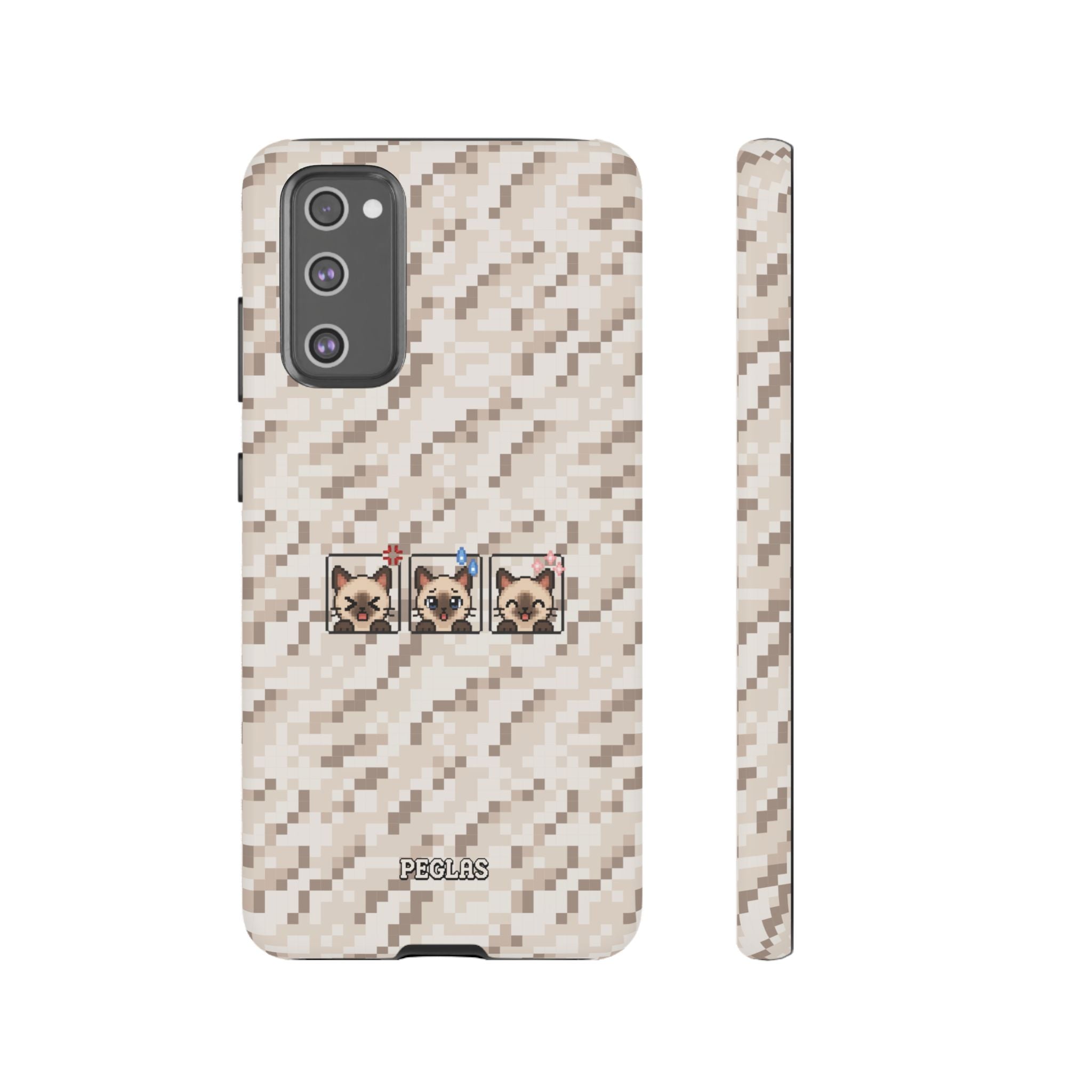 Pixel Cat Emojis Tough Phone Case