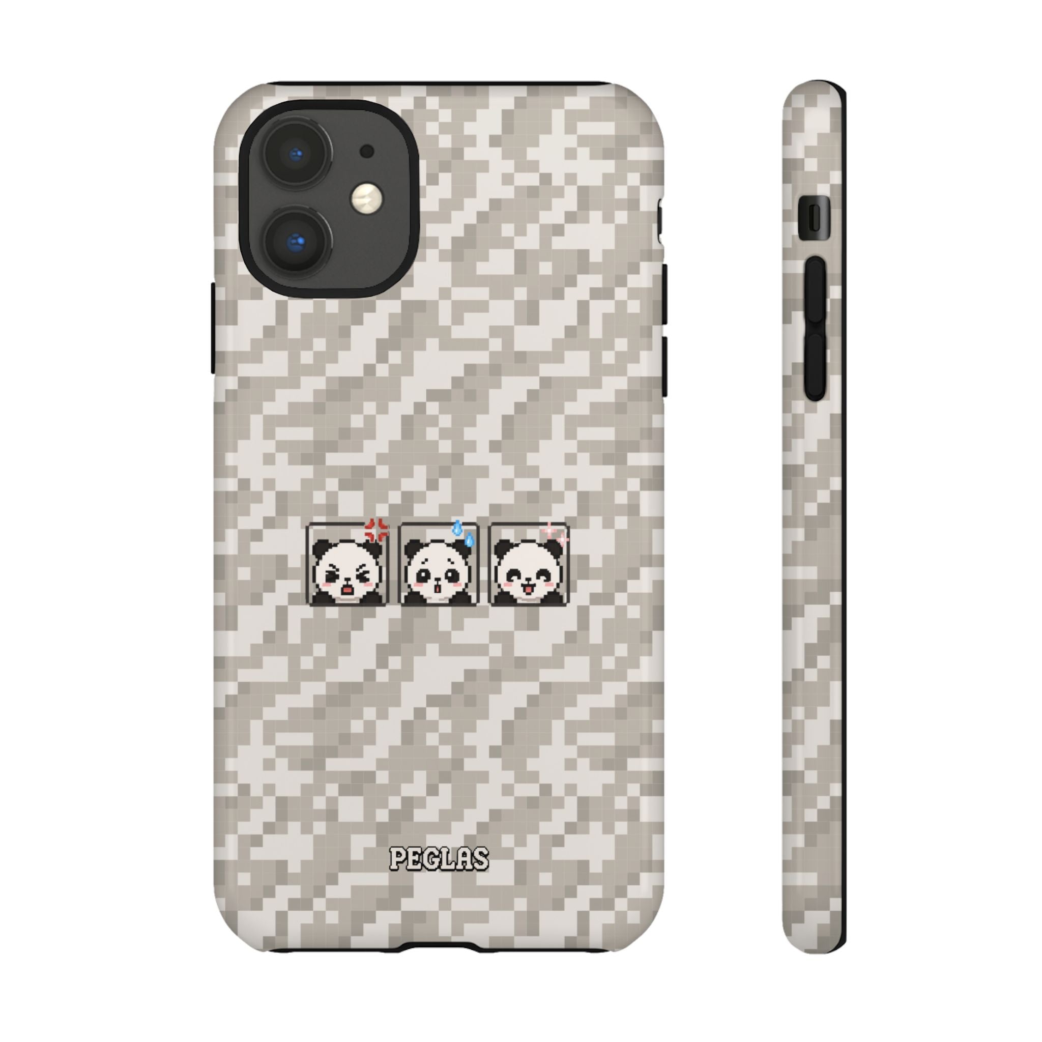 Pixel Panda Emojis Tough Phone Case