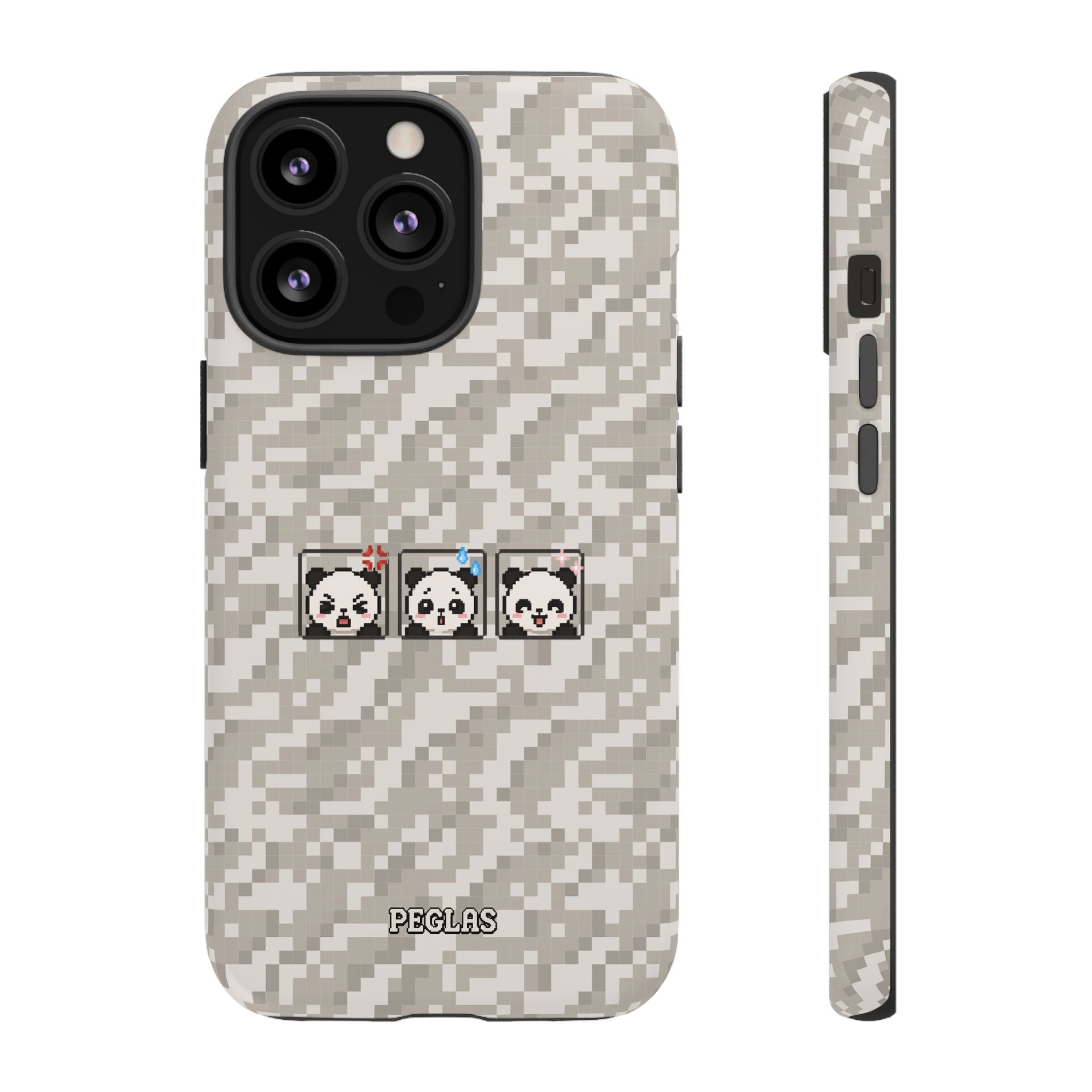 Pixel Panda Emojis Tough Phone Case
