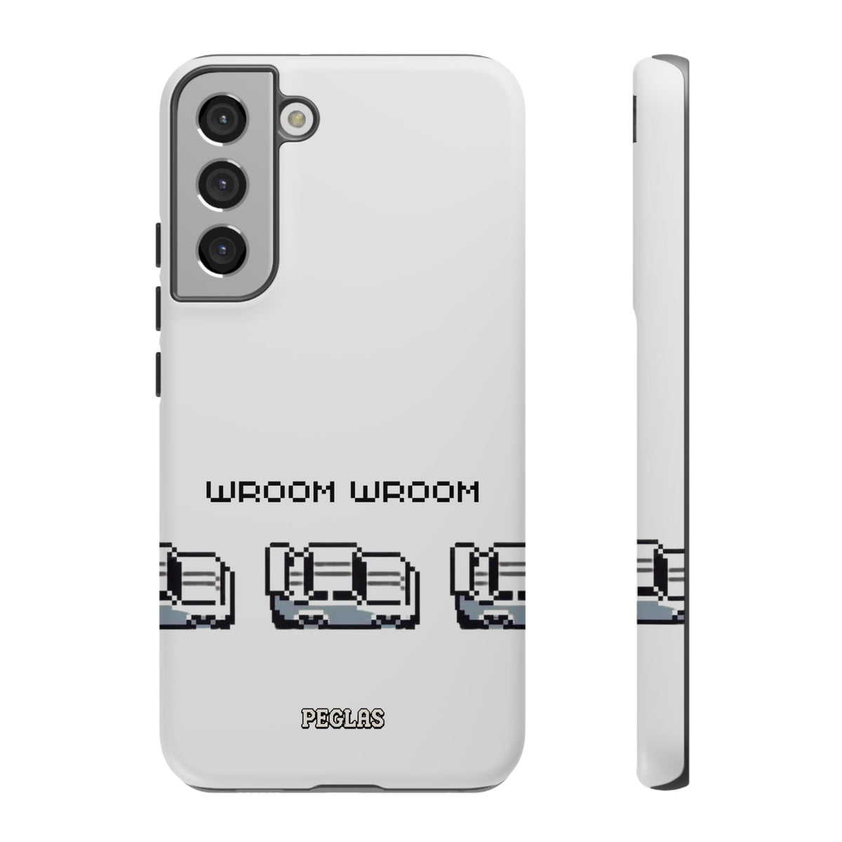 Retro Pixel Cars Phone Case — "Wroom Wroom" Tough Phone Cover