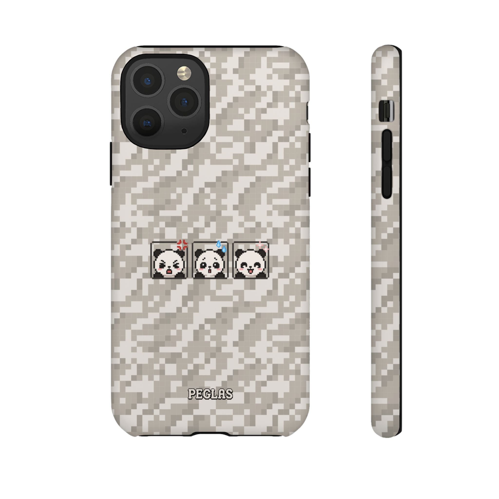 Pixel Panda Emojis Tough Phone Case