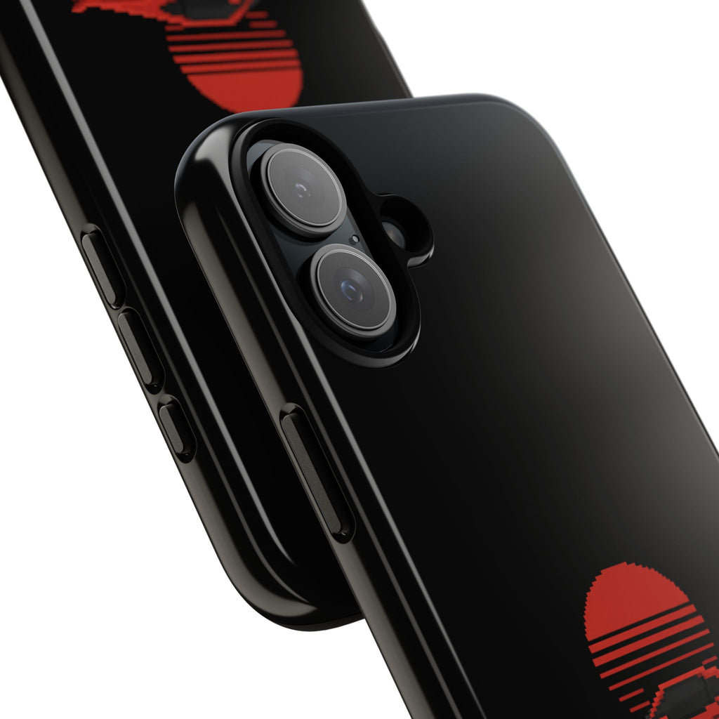 Vintage Red Sports Car Phone Case – Retro Sunset Design