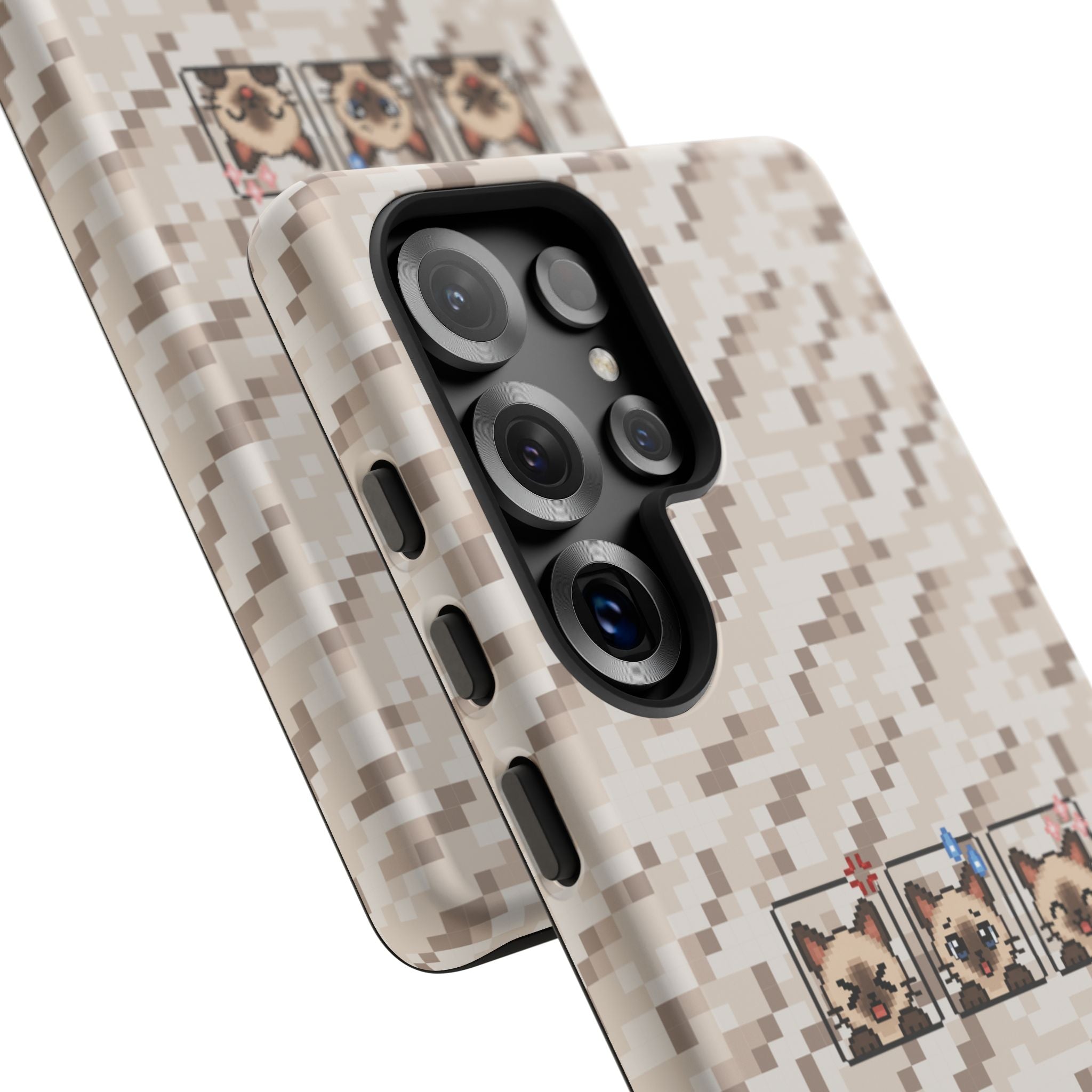 Pixel Cat Emojis Tough Phone Case