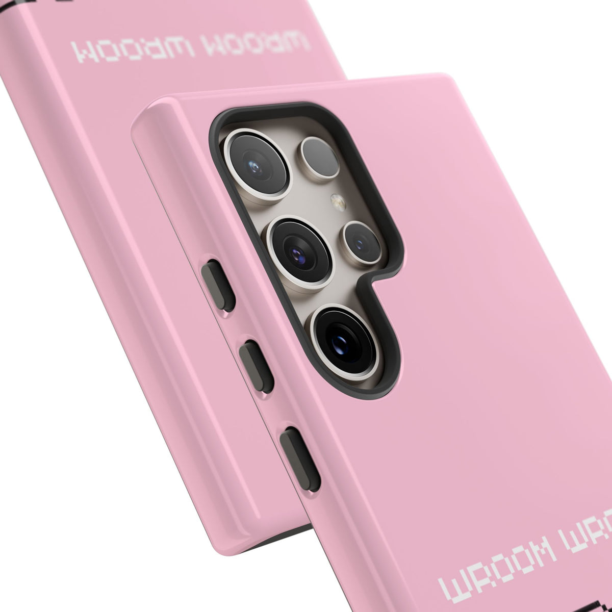 Pink Retro Pixel Cars Phone Case — "Wroom Wroom" Tough Protective Cover
