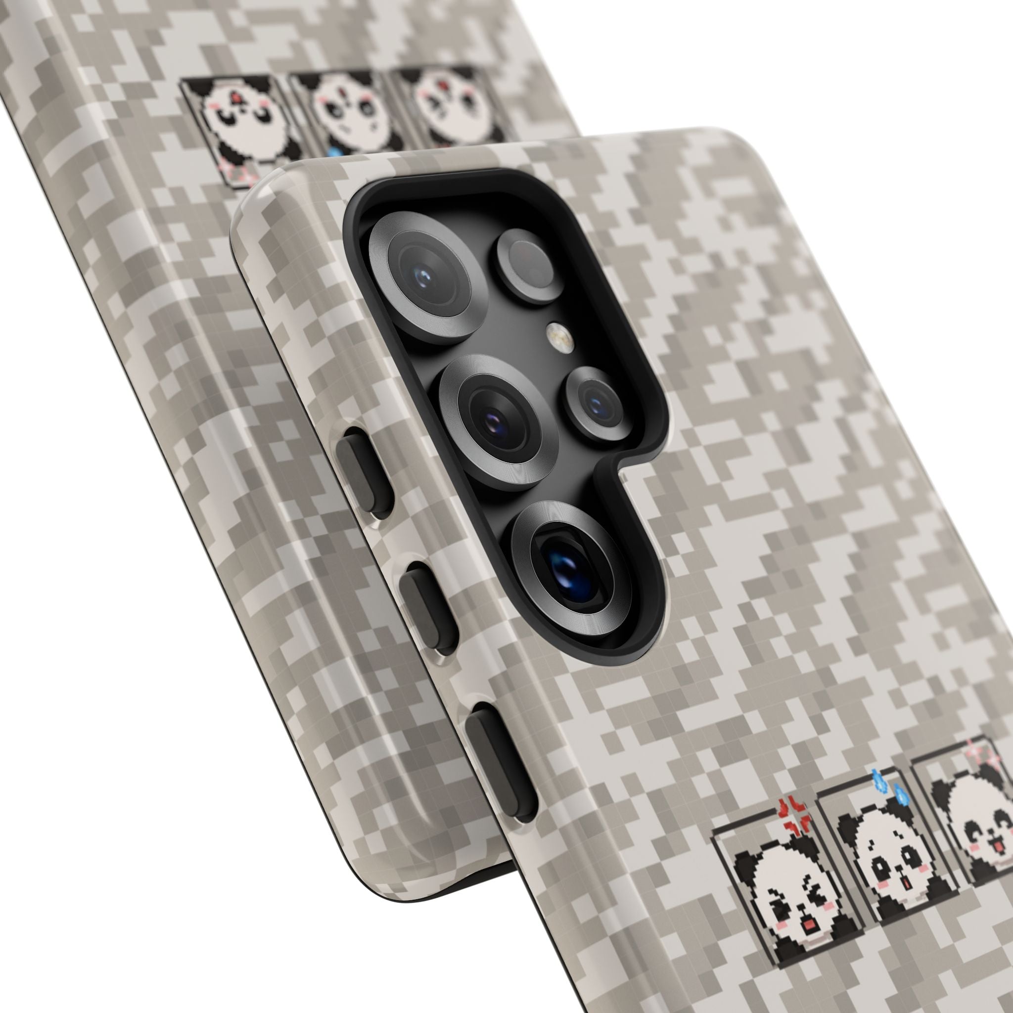 Pixel Panda Emojis Tough Phone Case