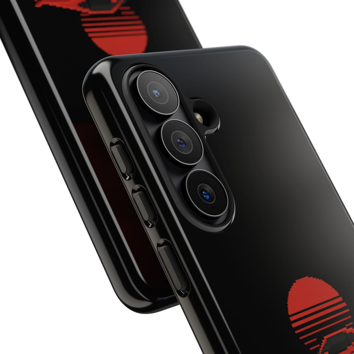 Vintage Red Sports Car Phone Case – Retro Sunset Design