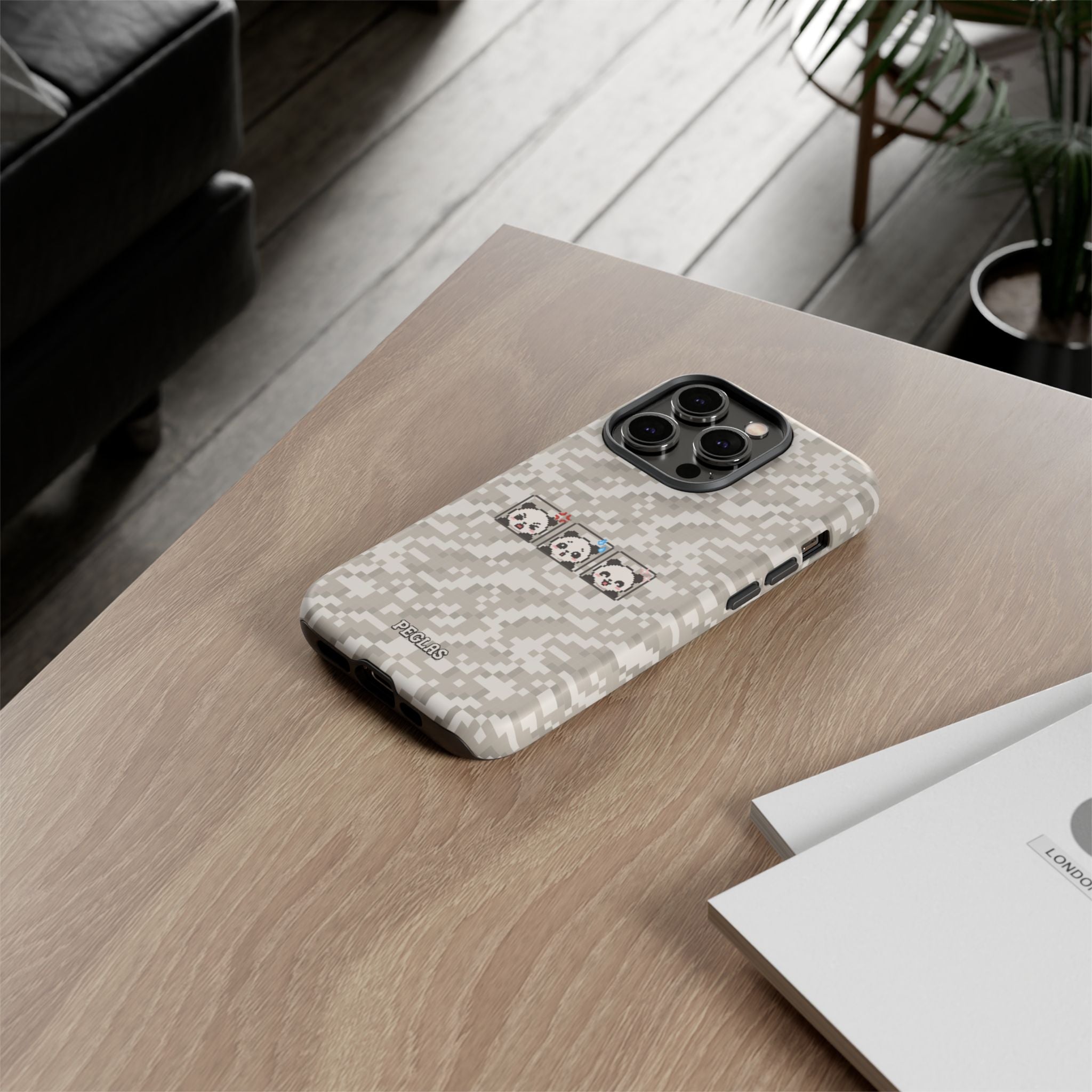 Pixel Panda Emojis Tough Phone Case