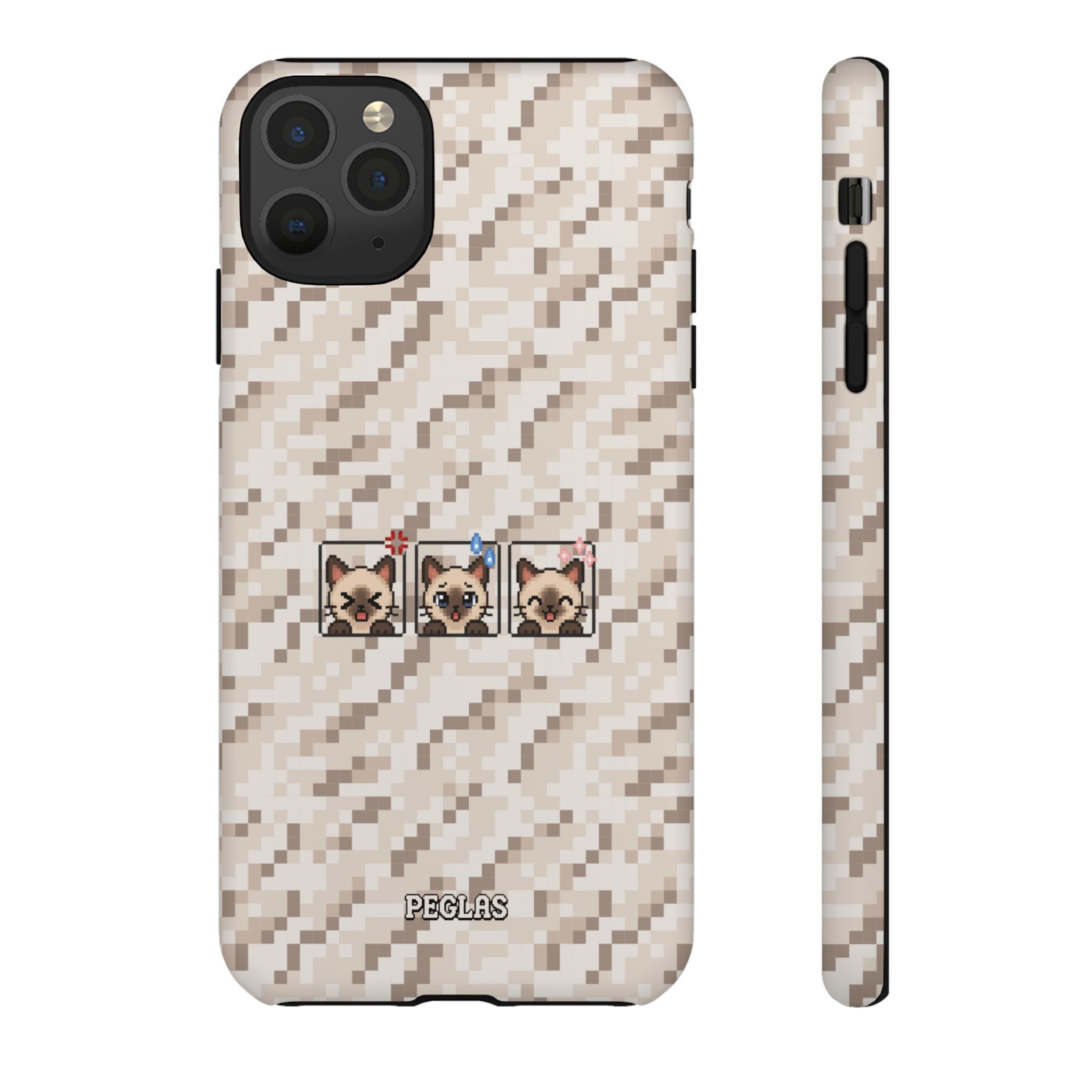 Pixel Cat Emojis Tough Phone Case