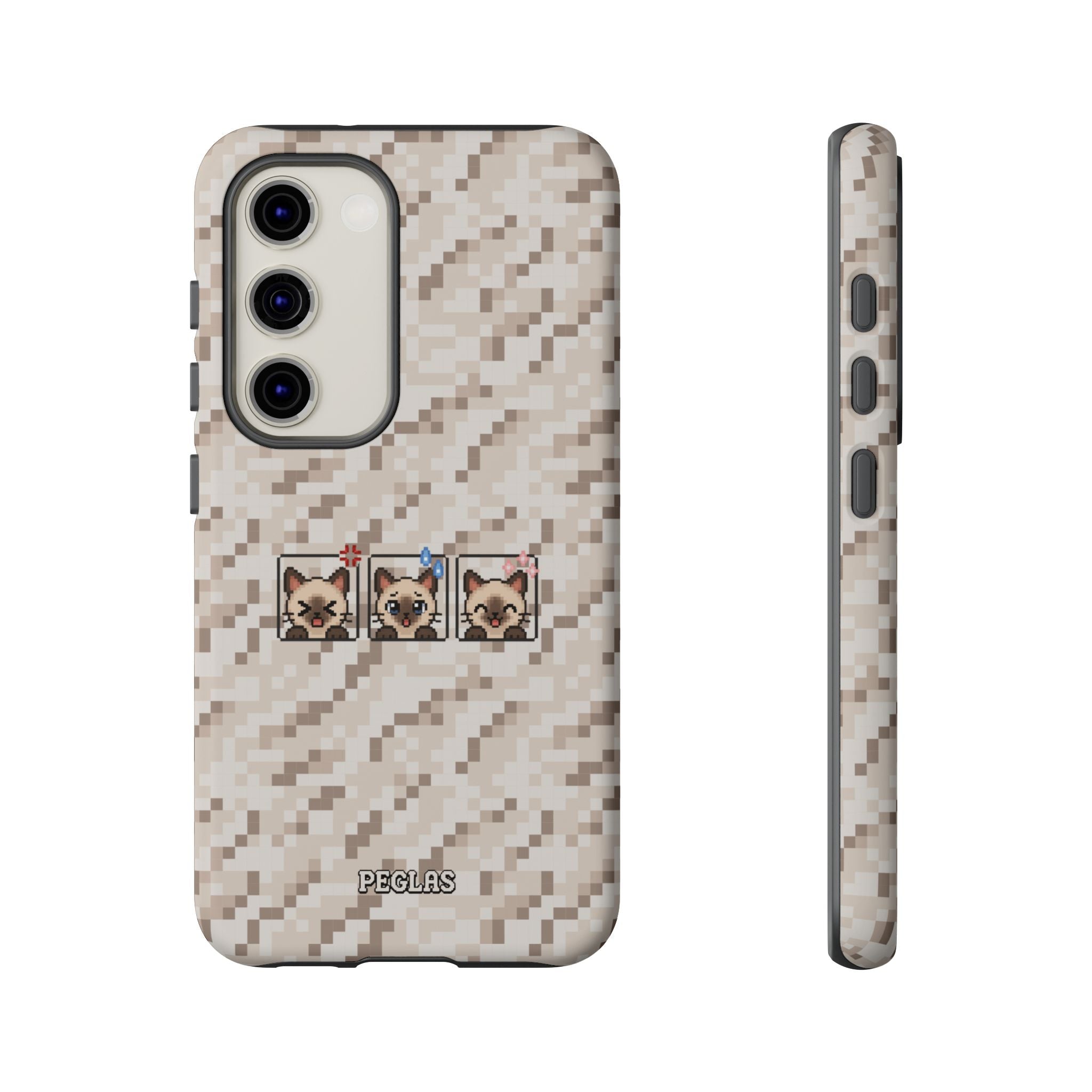 Pixel Cat Emojis Tough Phone Case