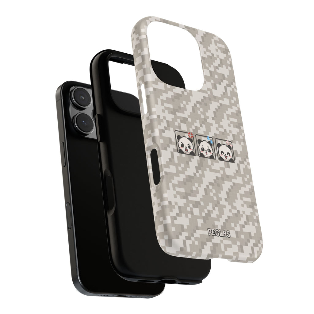 Pixel Panda Emojis Tough Phone Case